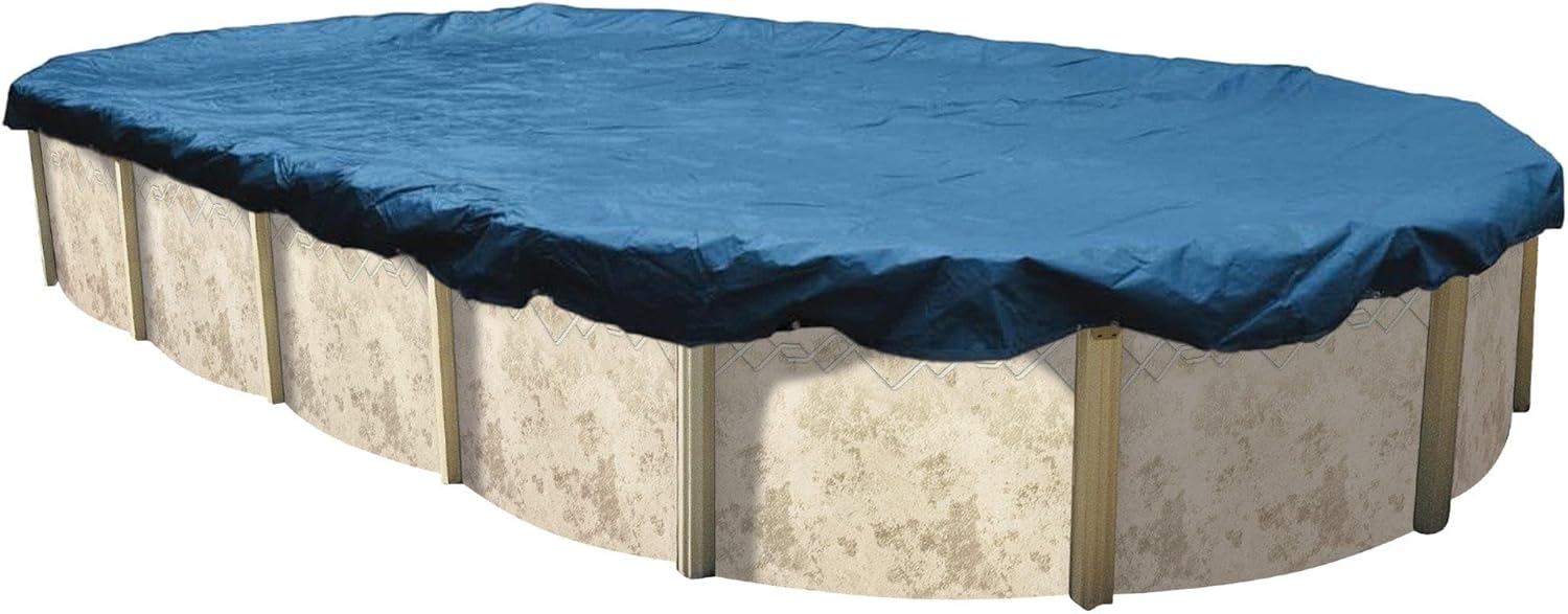 15' x 30' Oval Above Ground Swimming Pool Tarp Winter Cover - Image 4