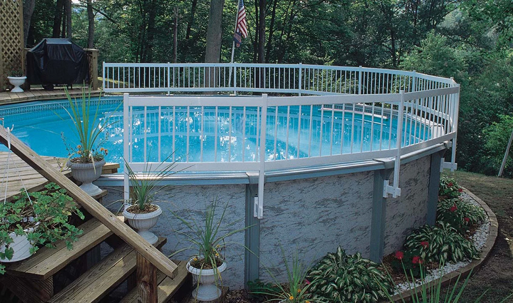 Above Ground Pool Fence Kit - White - Image 4