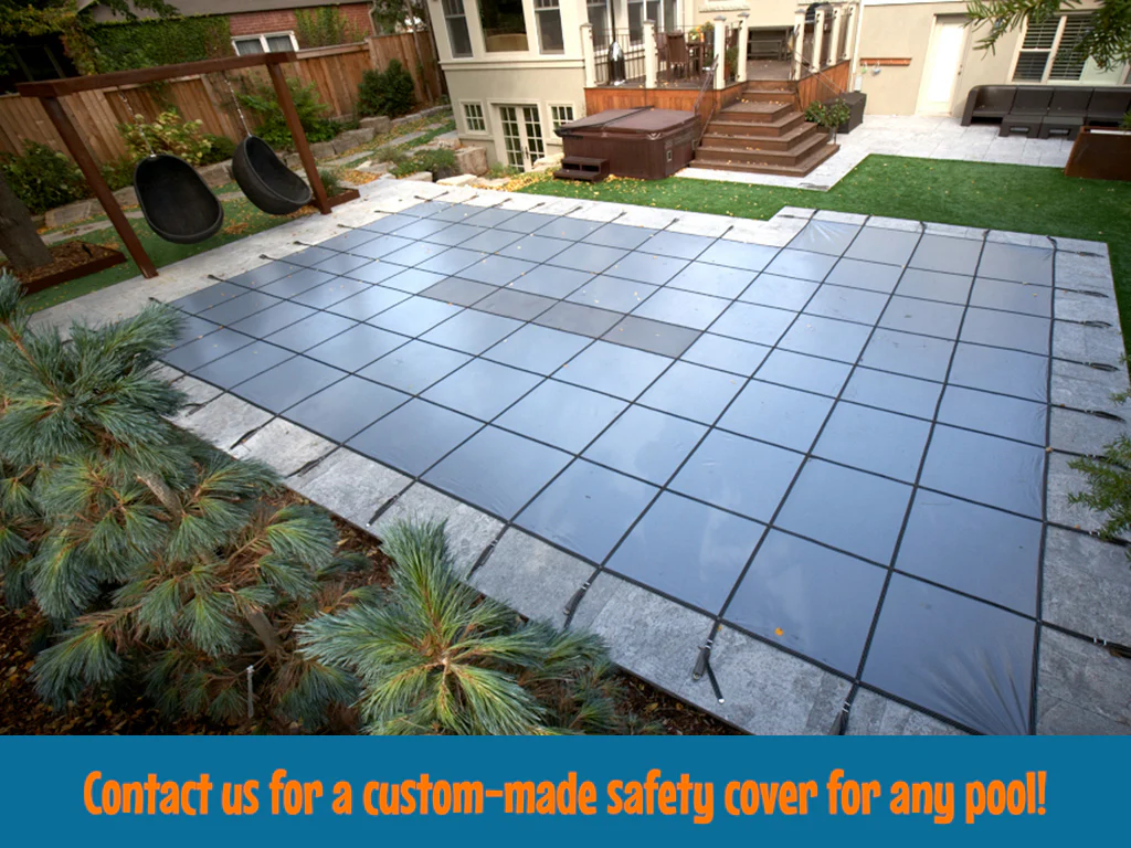 Aquamaster Solid w/ Pump Rectangle In-Ground Swimming Pool Safety Cover - Image 6