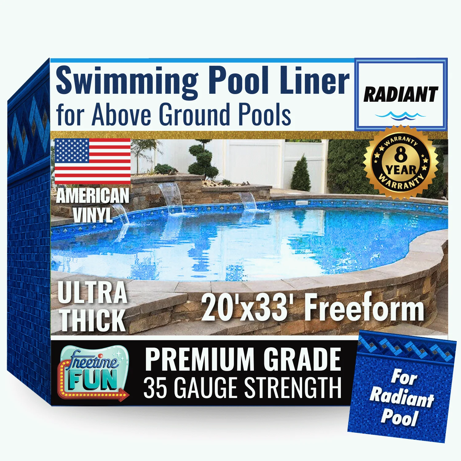 Azure Peak Radiant 52" On Ground Pool Liner - Image 2
