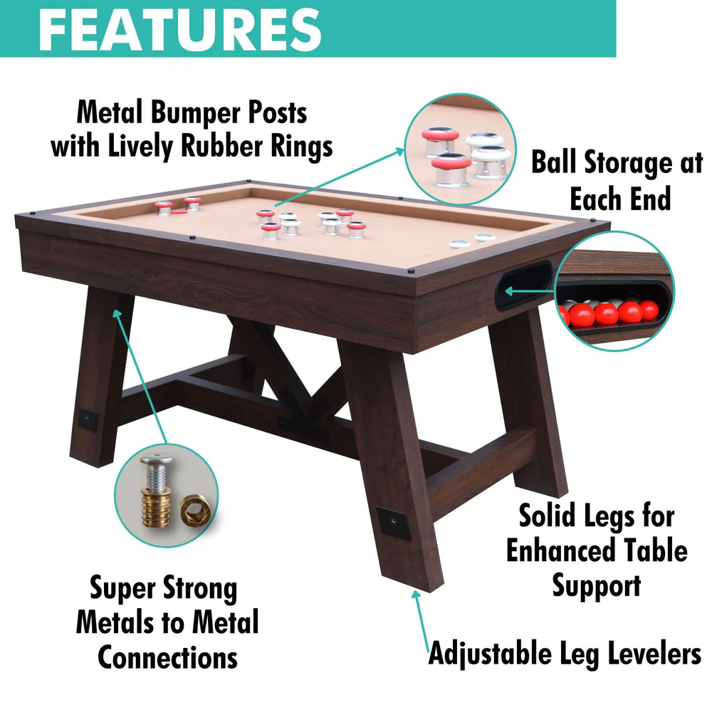 Baddah Bing 54" Espresso Bumper Pool Table - Image 3