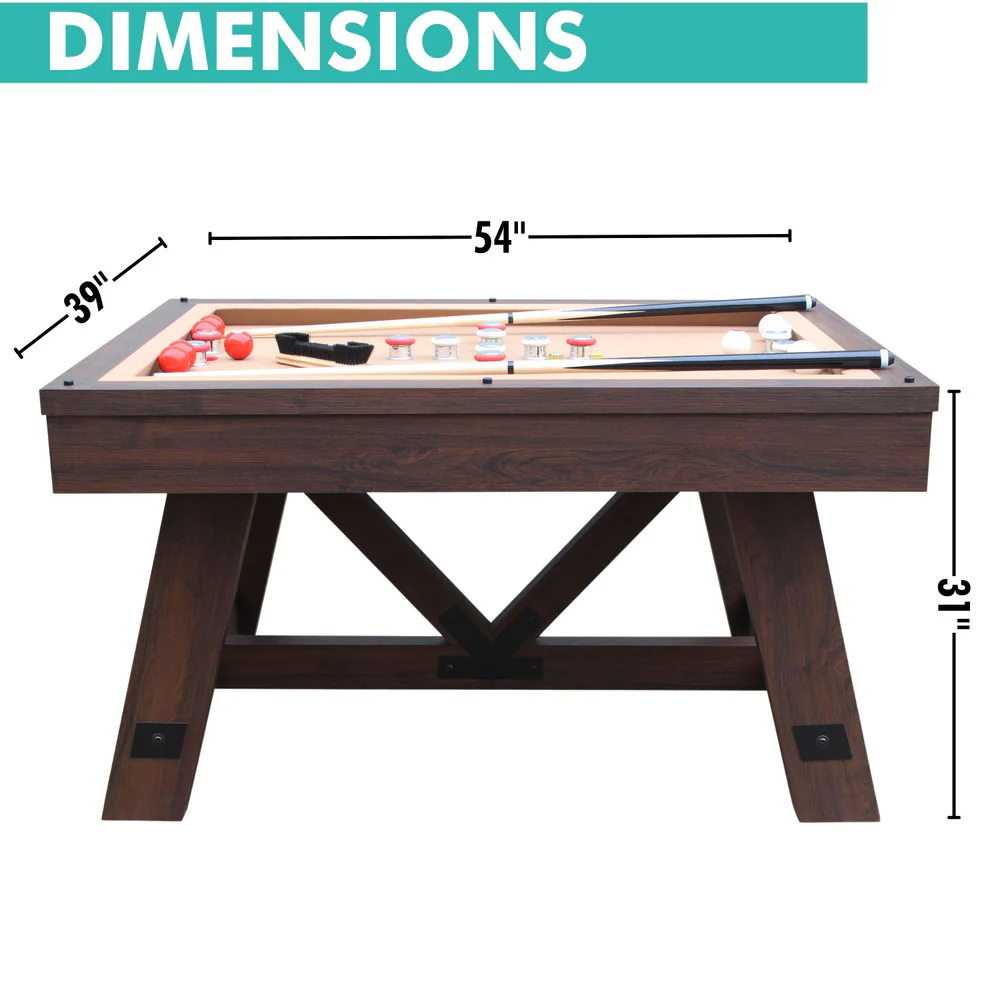 Baddah Bing 54" Espresso Bumper Pool Table - Image 5