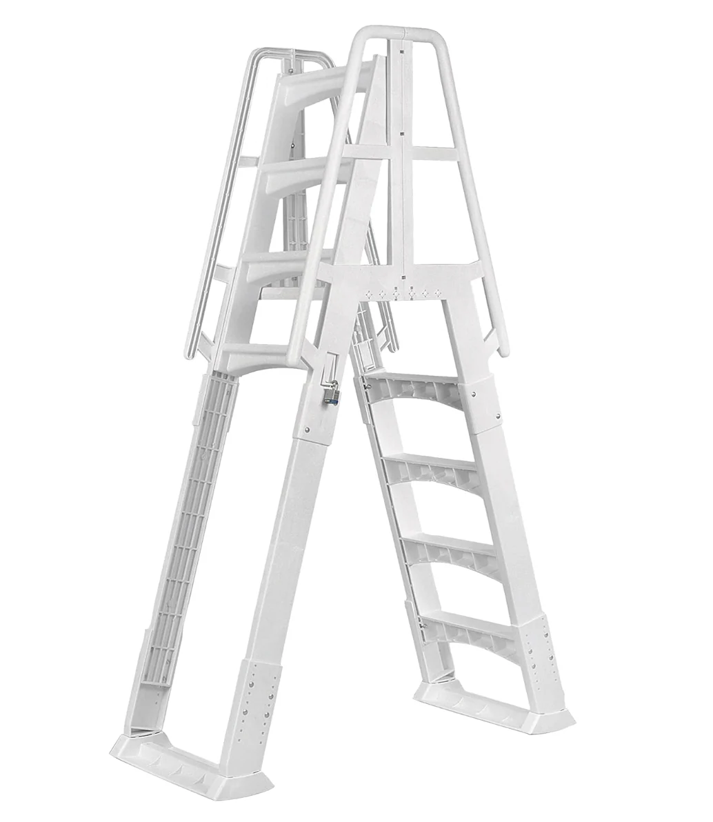 Blue Wave A-Frame 48 to 56 Inch Adjustable Above Ground Swimming Pool Ladder NE9880 - Image 3