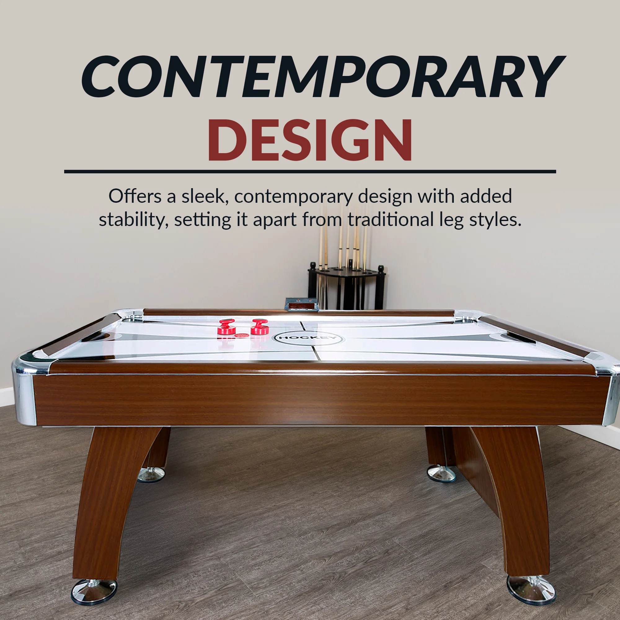 Brentwood 90" Air Hockey Table with Electronic Scoring - Image 3