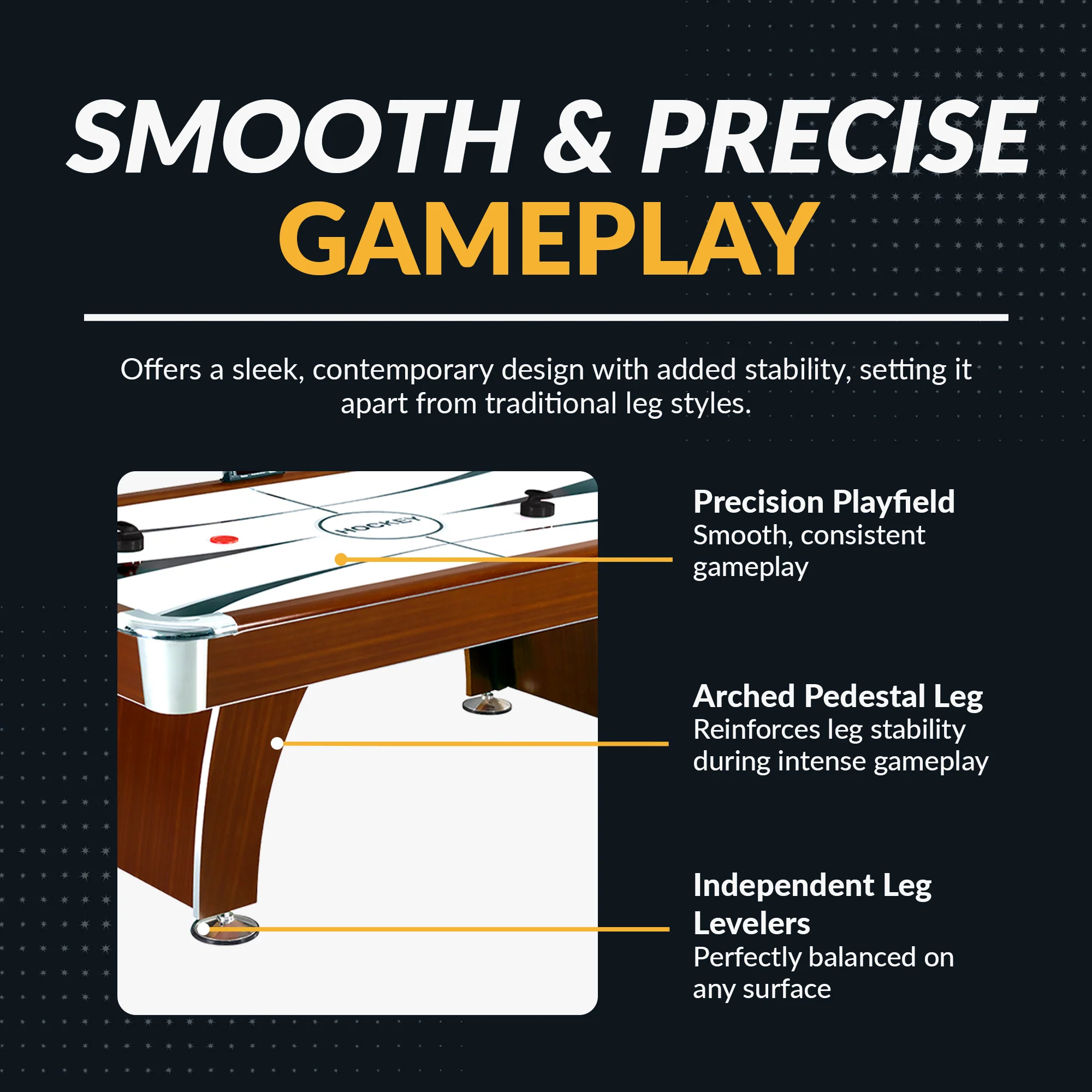 Brentwood 90" Air Hockey Table with Electronic Scoring - Image 4