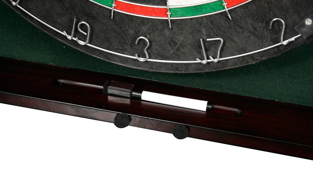 Centerpoint Solid Hardwood Dart Board Cabinet Set Steel Tip Darts Dartboard Game - Image 5