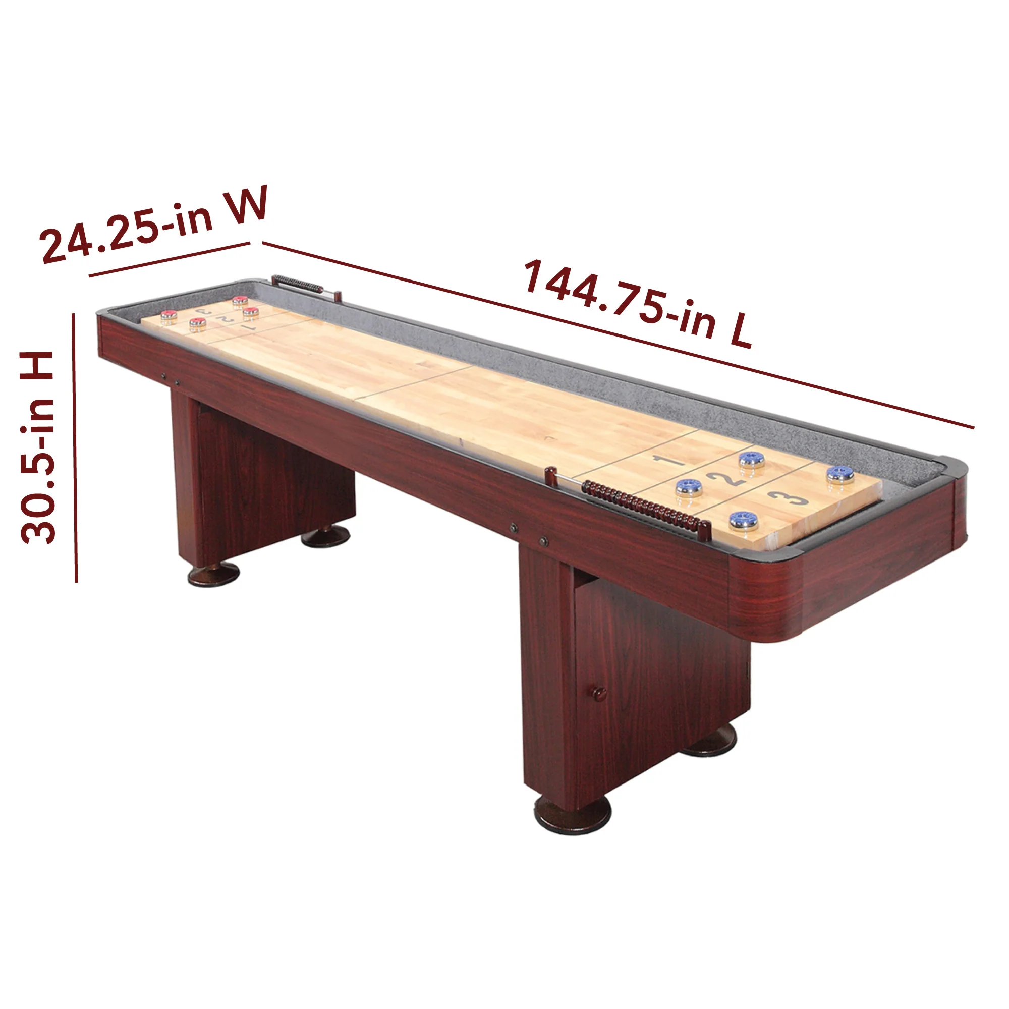 Challenger 12' Deluxe Pub Style Shuffleboard Table - Image 3
