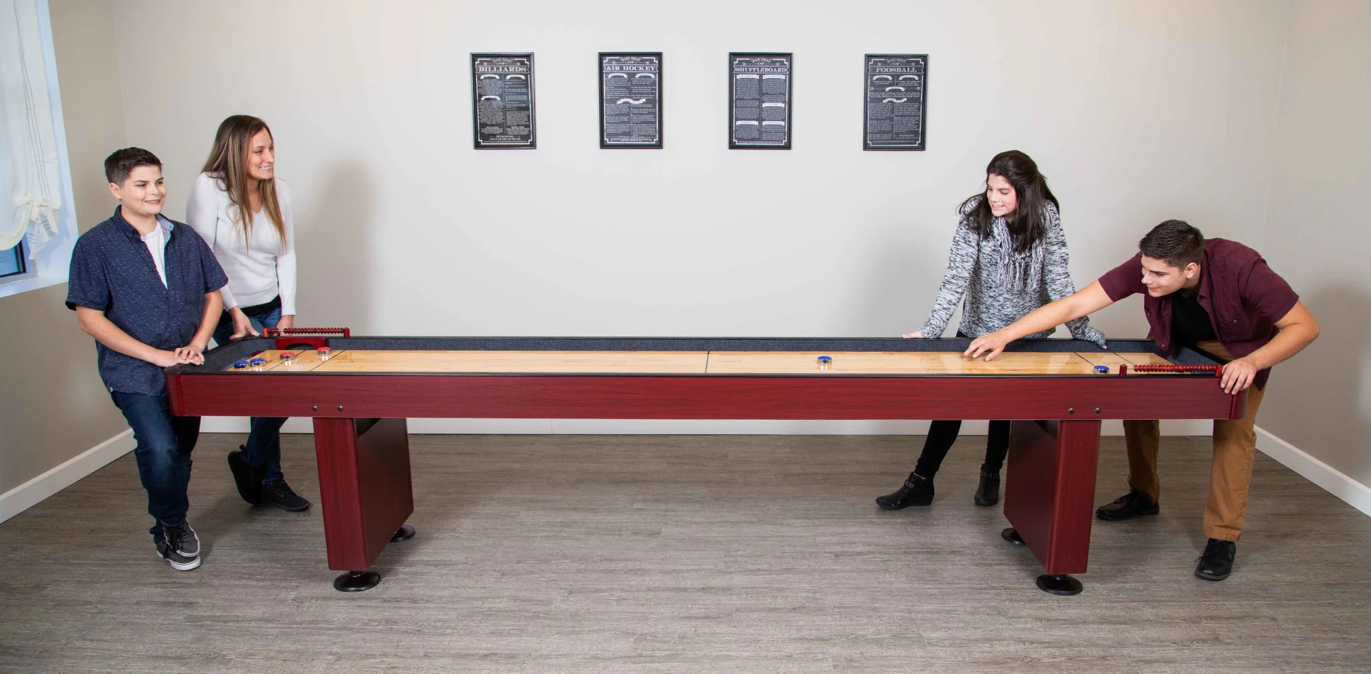 Challenger 9' Deluxe Pub Style Shuffleboard Table - Image 8