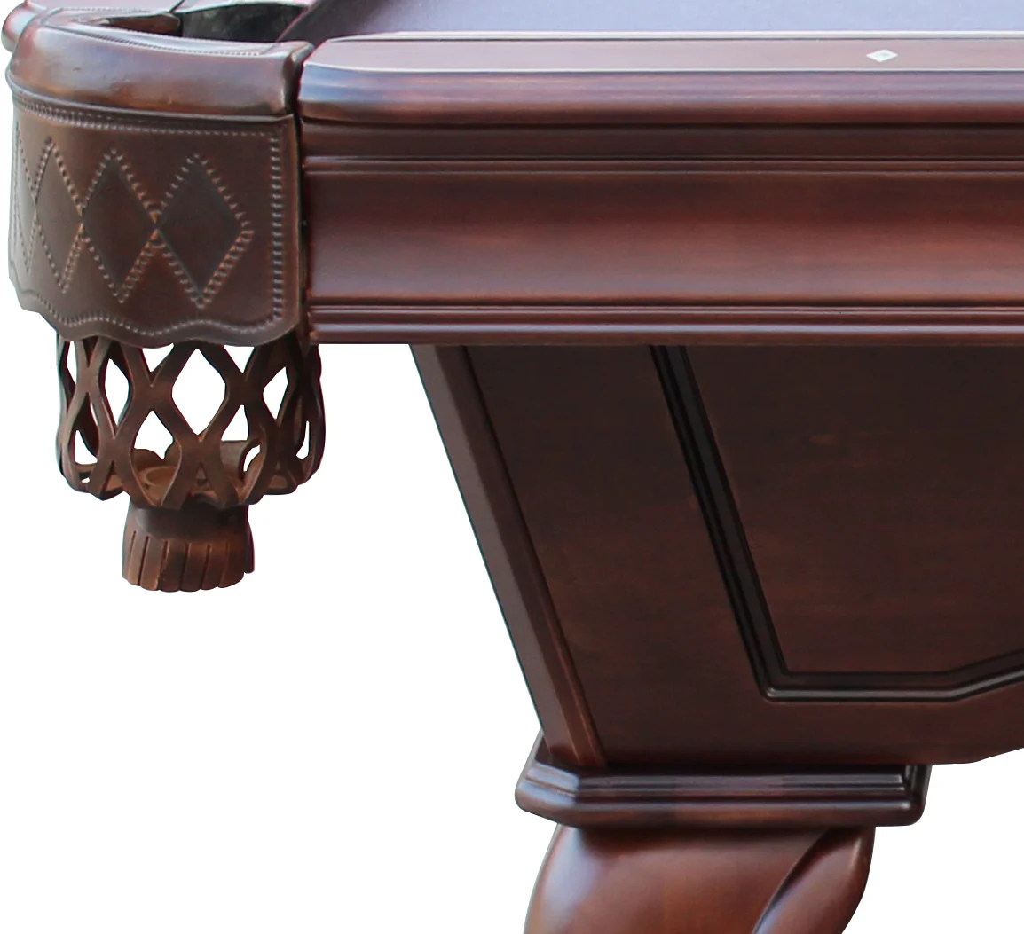 Charles River 8' Slate Pool Table w/ Leather Drop Pockets - Image 8