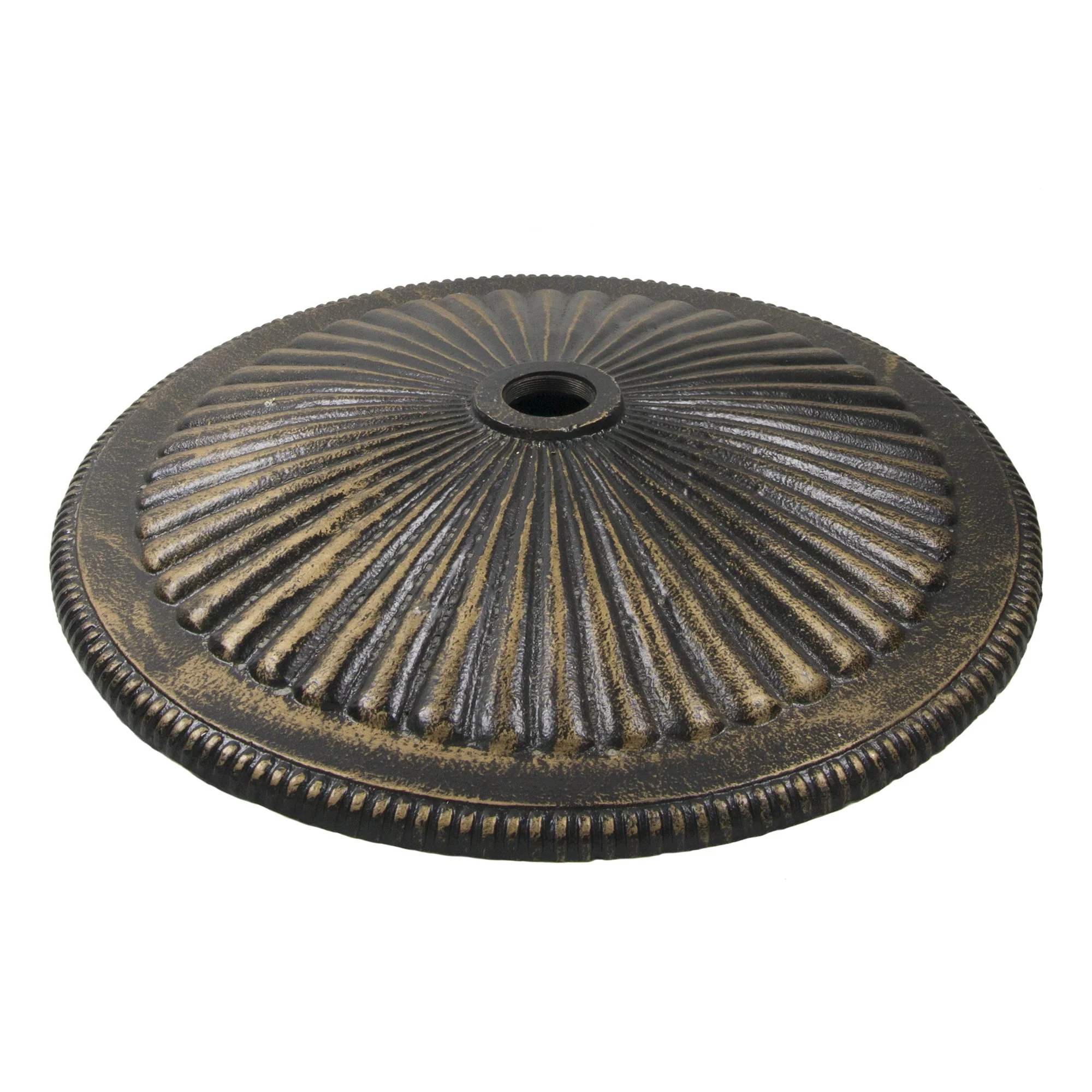Classic Cast Iron Umbrella Base in Bronze - Image 3