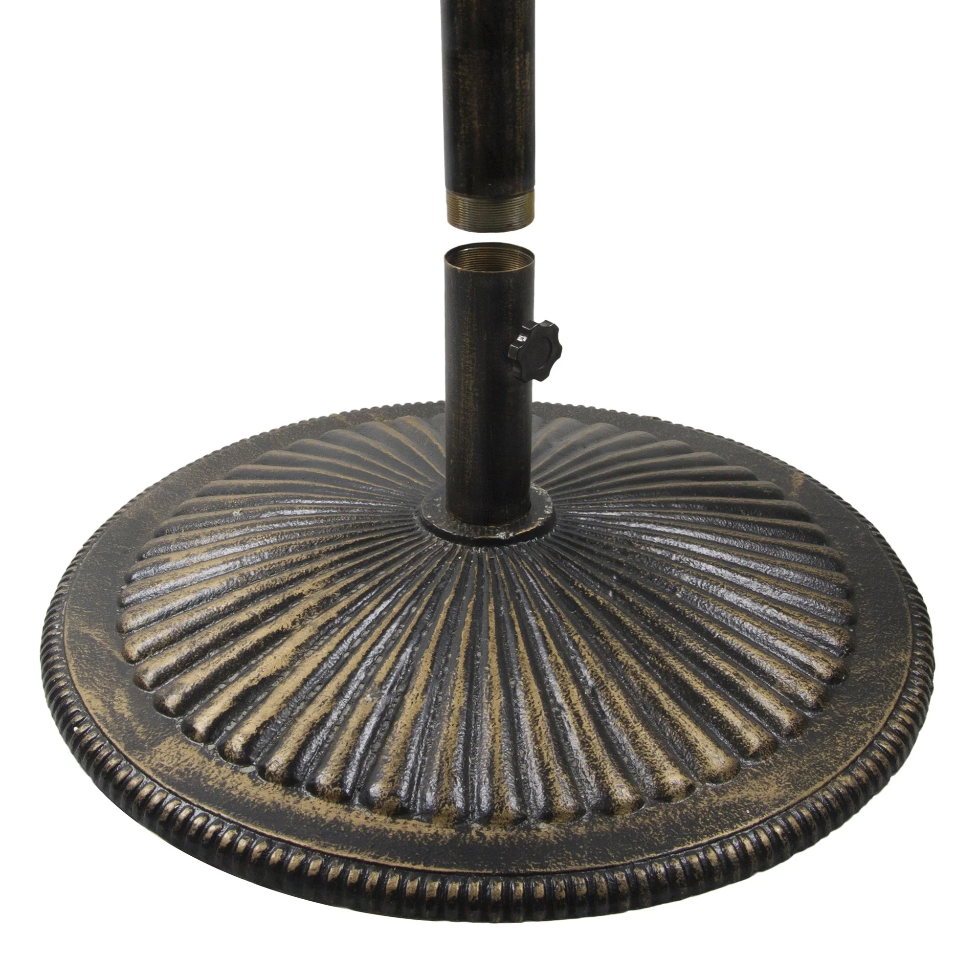 Classic Cast Iron Umbrella Base in Bronze - Image 5