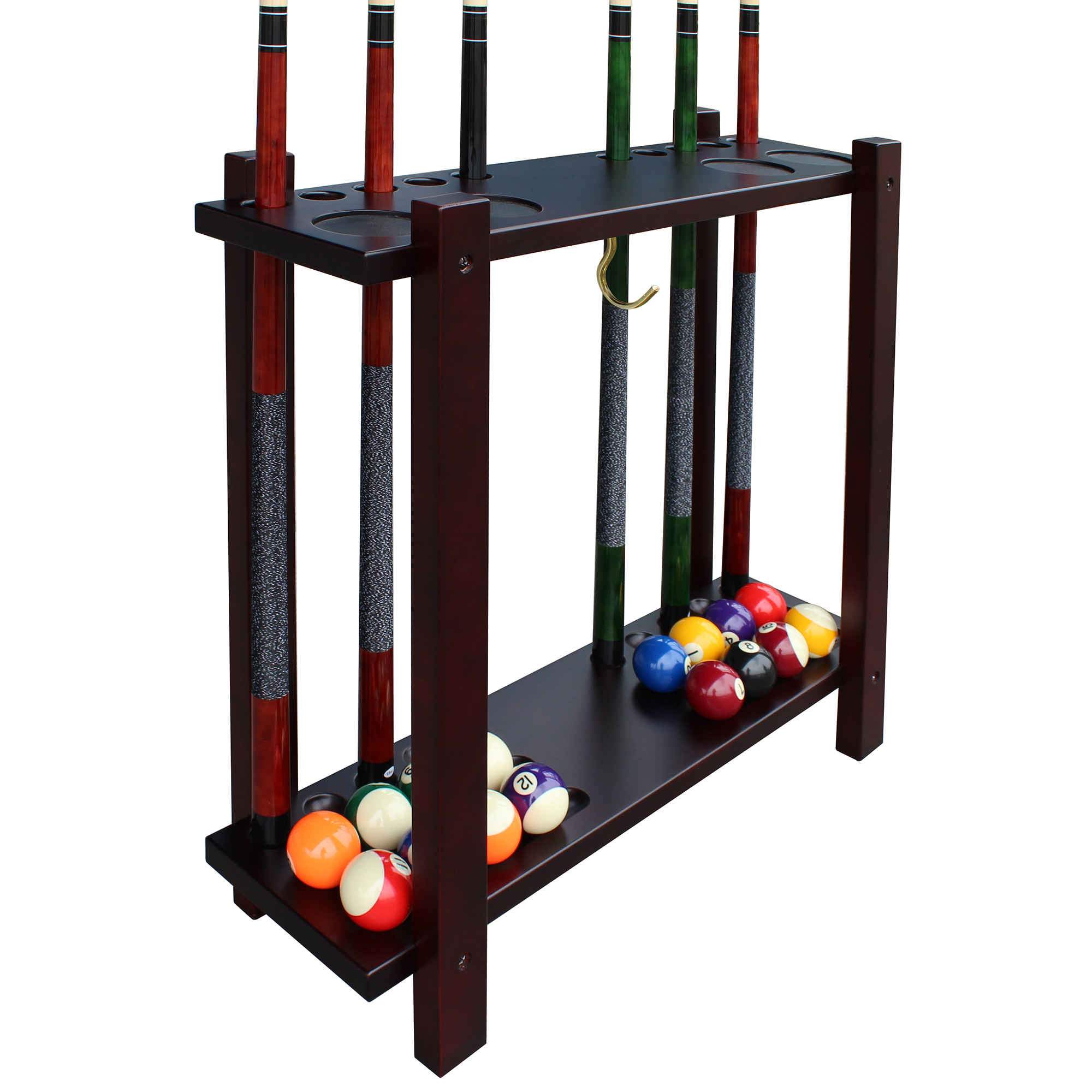 Classic Floor Billiard Pool Cue Rack - Image 6