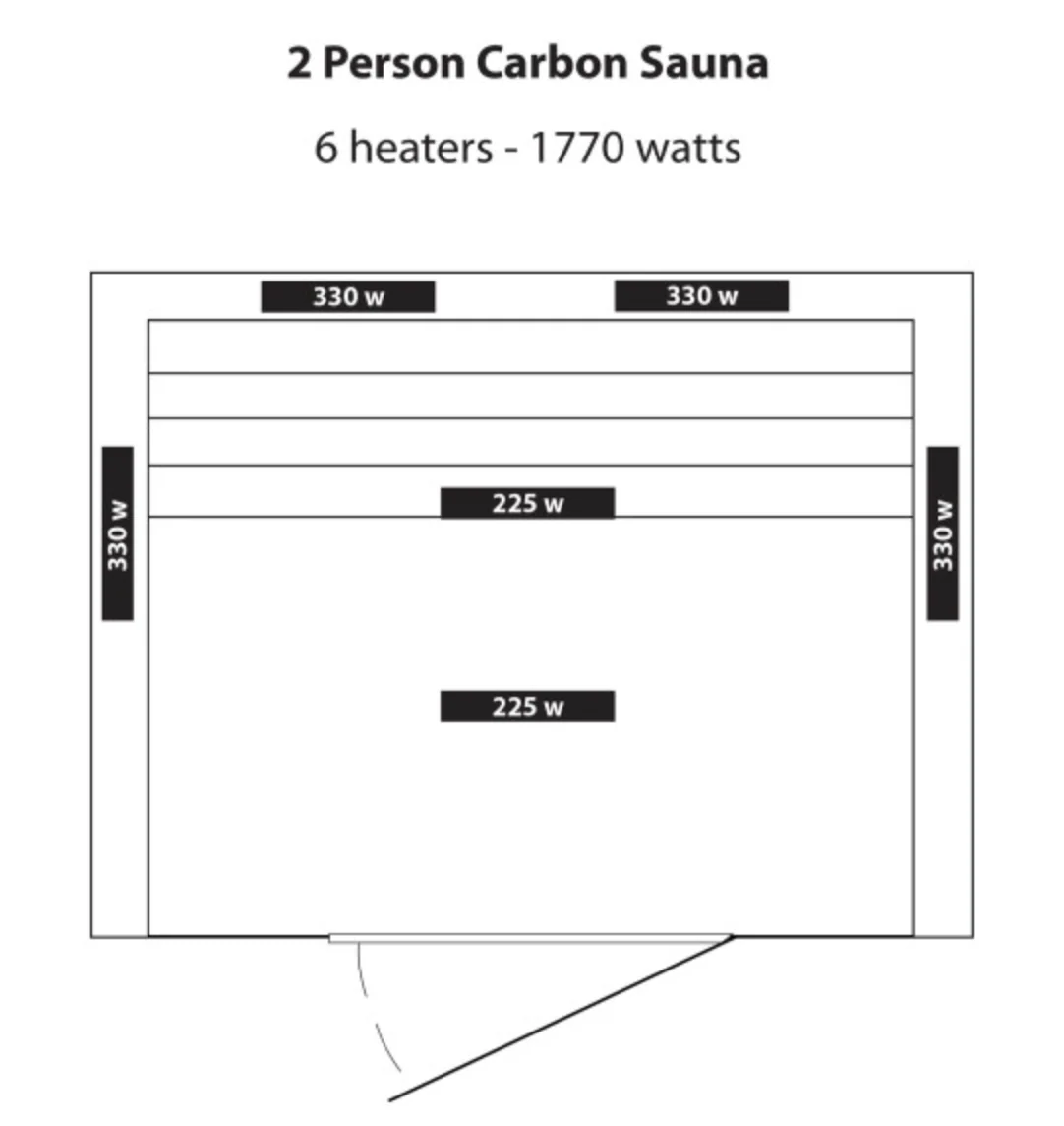 Coronado 2 Person Hemlock Carbon FAR Infrared Sauna - Image 8
