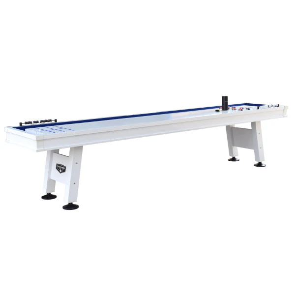 Crestline 12' Indoor / Outdoor Aluminum Shuffleboard Table - White - Image 7