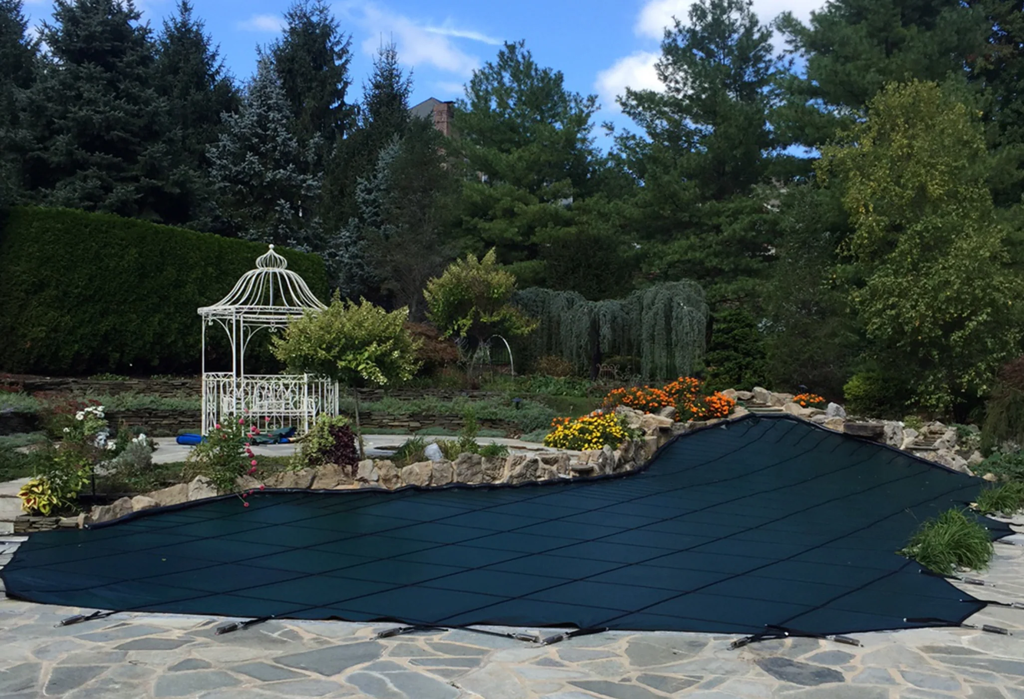 Custom Swimming Pool Winter Safety Cover QUOTE and SAMPLE MATERIALS Mesh & Solid - Image 11