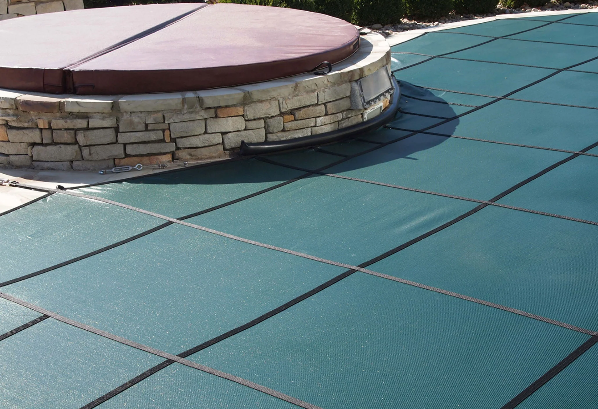 Custom Swimming Pool Winter Safety Cover QUOTE and SAMPLE MATERIALS Mesh & Solid - Image 4