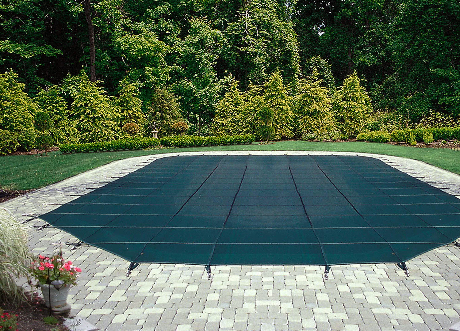 Custom Swimming Pool Winter Safety Cover QUOTE and SAMPLE MATERIALS Mesh & Solid - Image 6