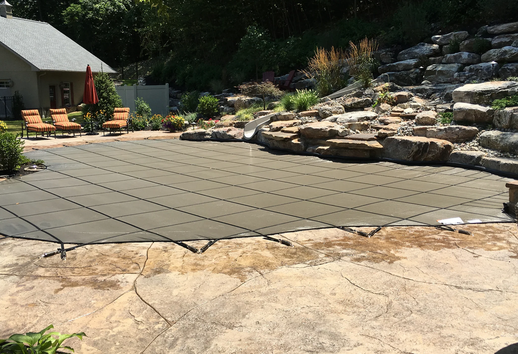Custom Swimming Pool Winter Safety Cover QUOTE and SAMPLE MATERIALS Mesh & Solid - Image 9