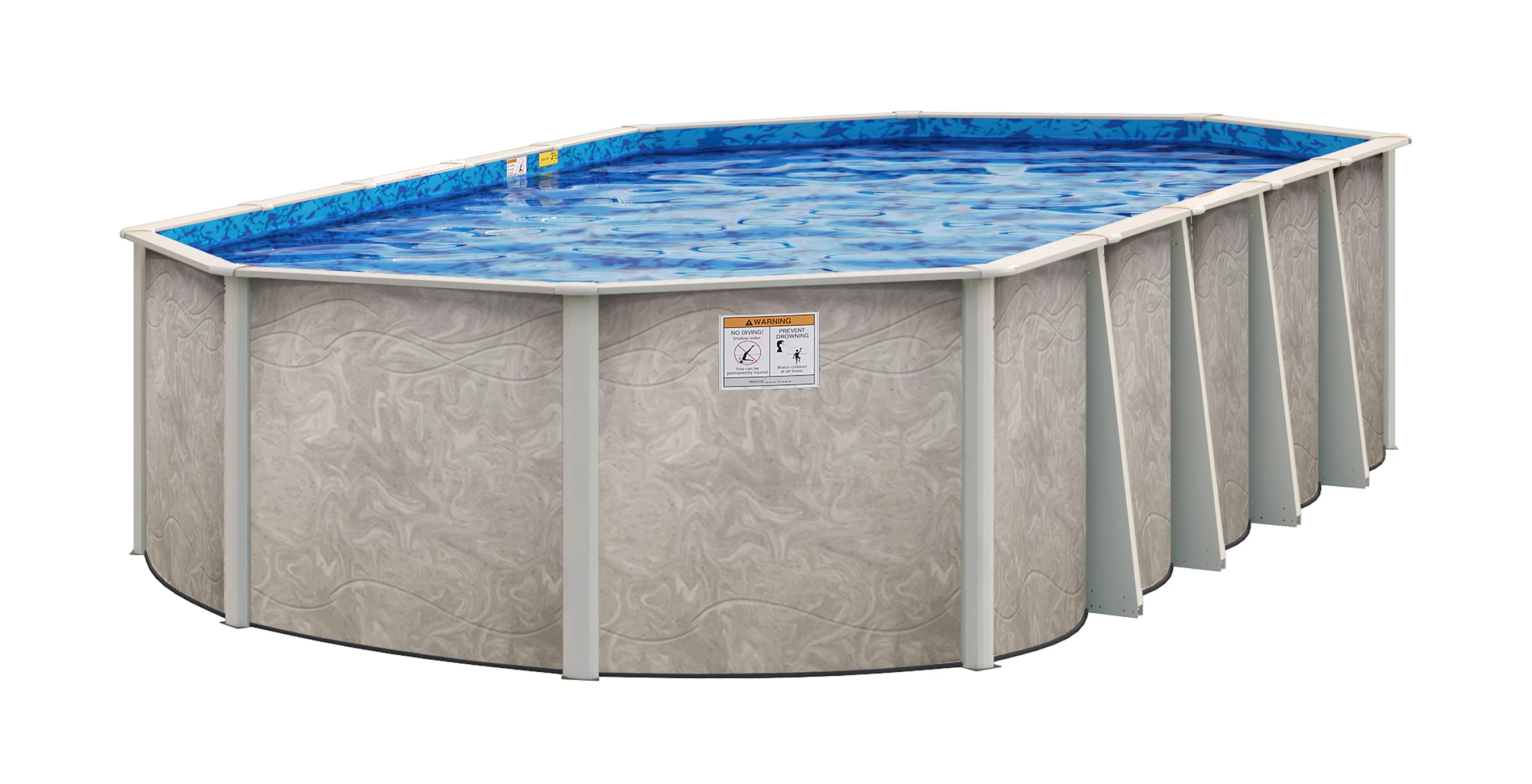 Delta Dream Salt Friendly 52" or 54" Tall Aluminum Above Ground Pool Kit plus Starter Package - Image 8