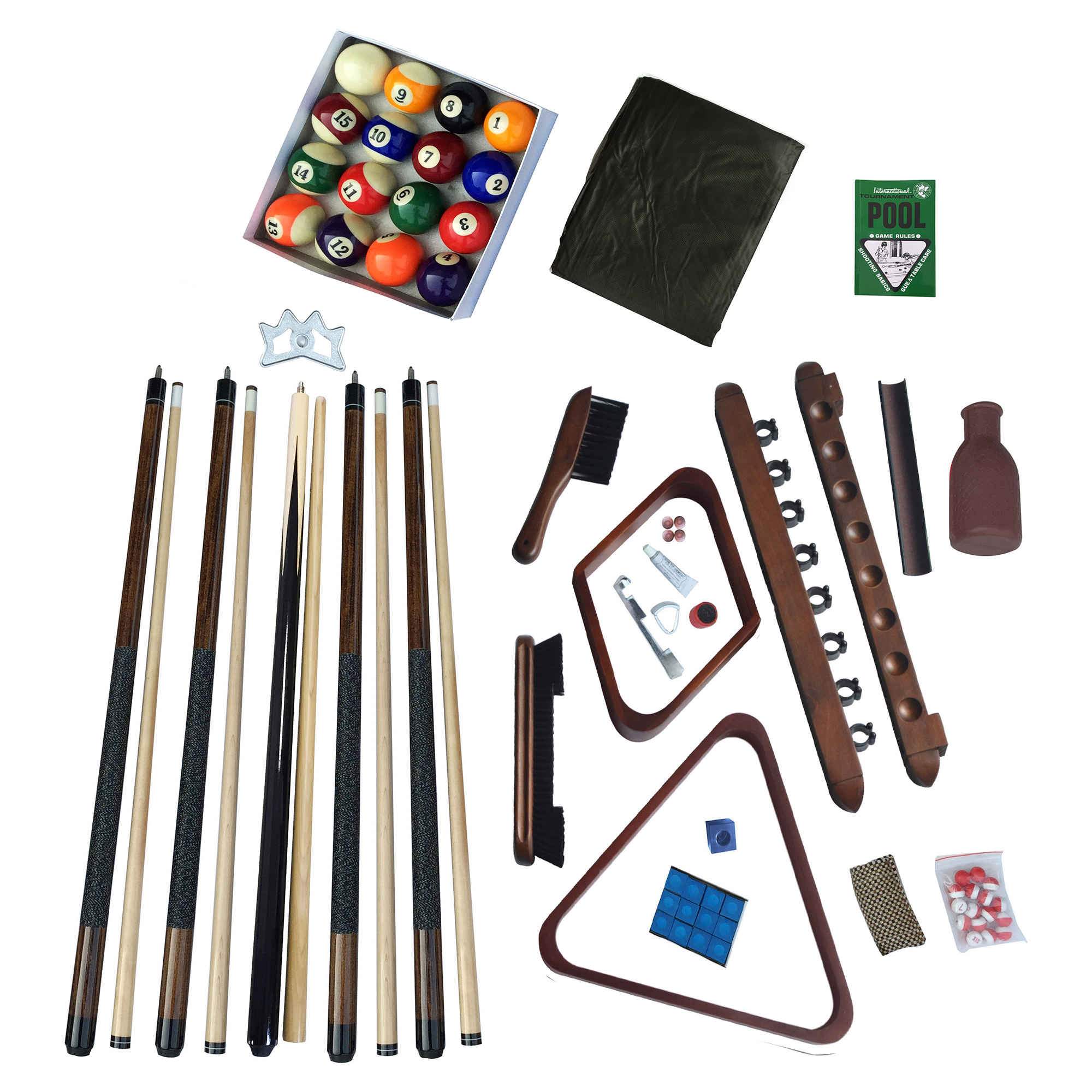 Deluxe Billiards Accessory Play Kit includes Cues, Balls, Racks and More - Image 4