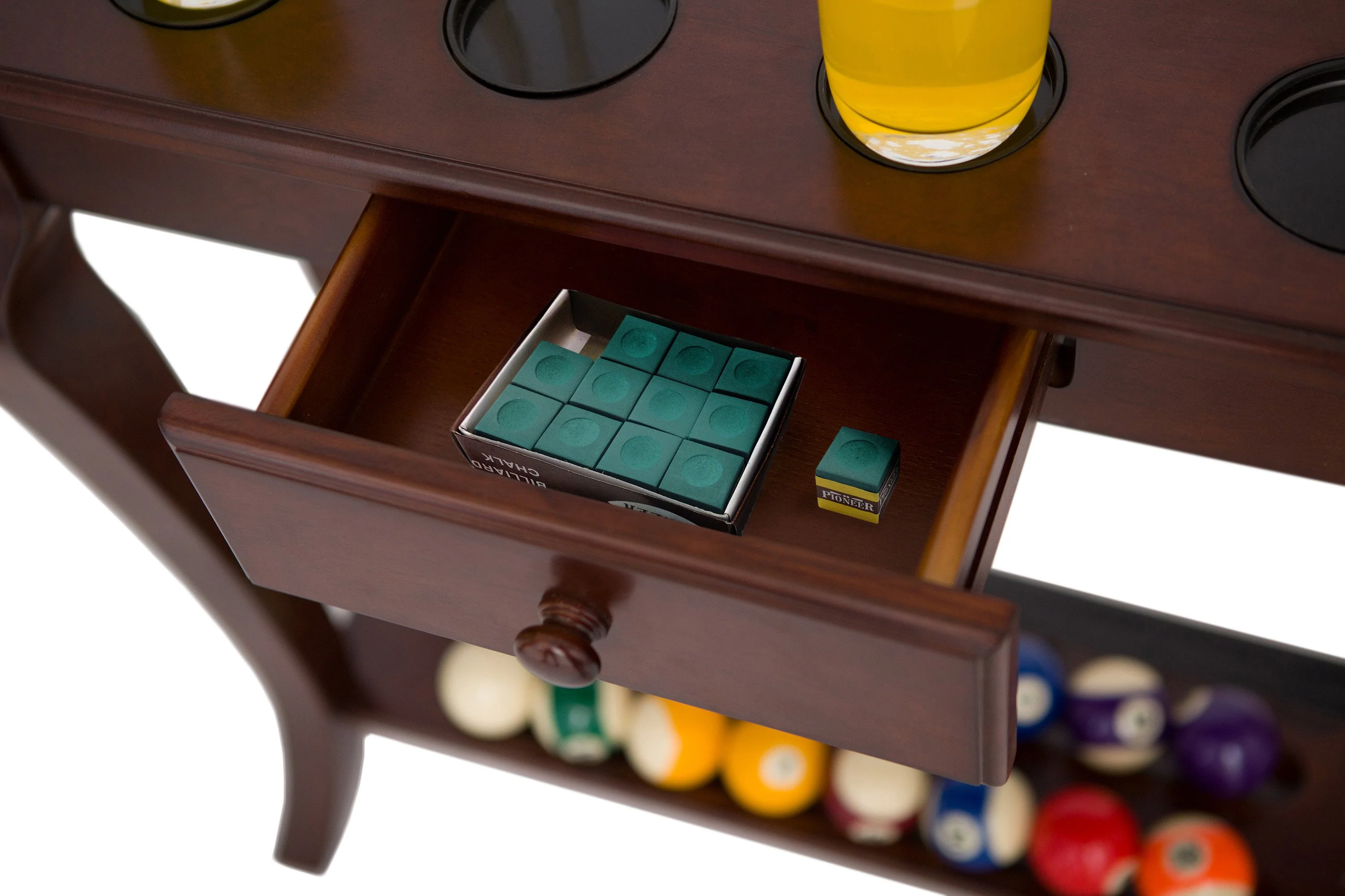 Deluxe Floor Cue Rack - Walnut Finish - Image 3