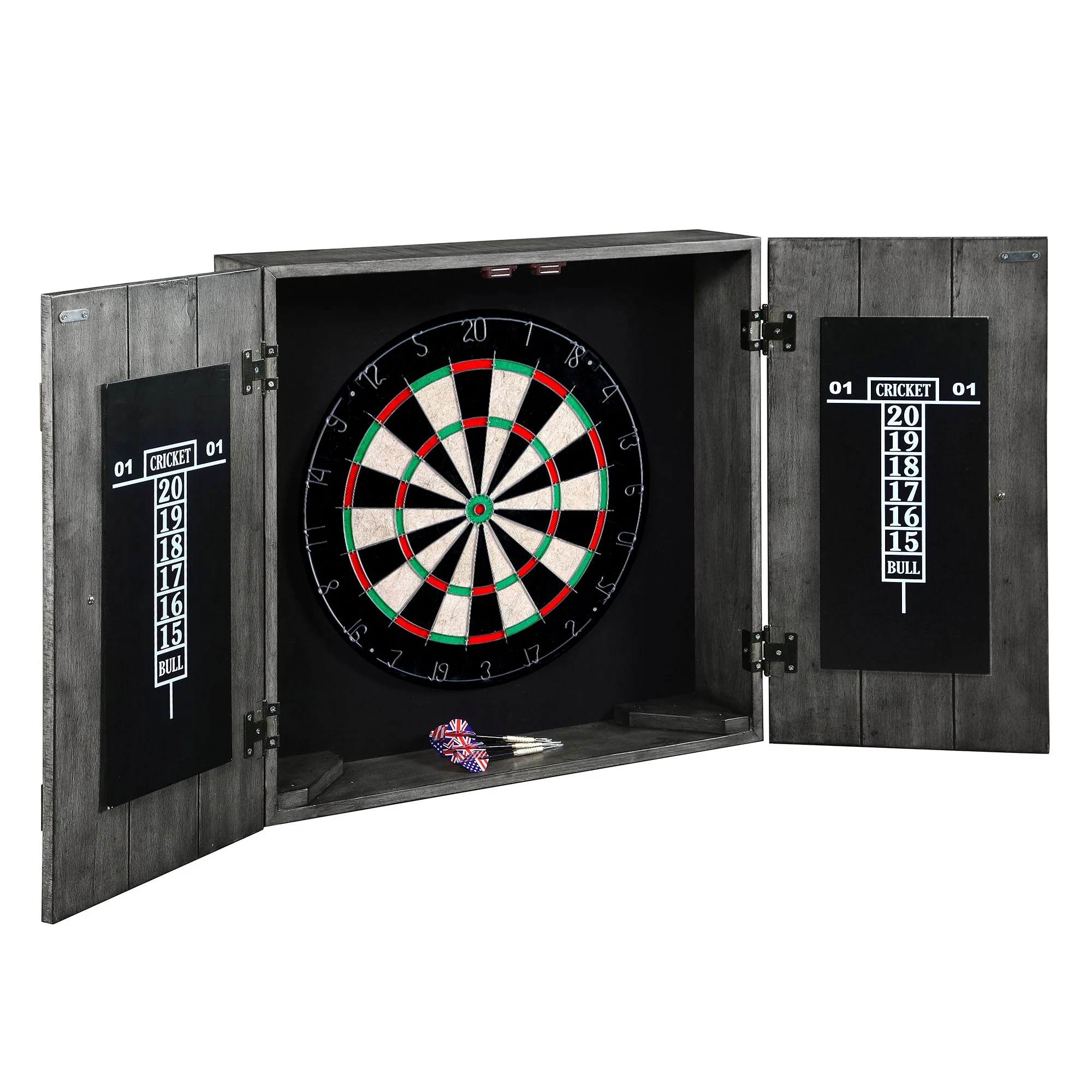 Drifter Solid Wood Dartboard & Cabinet Set - Image 3