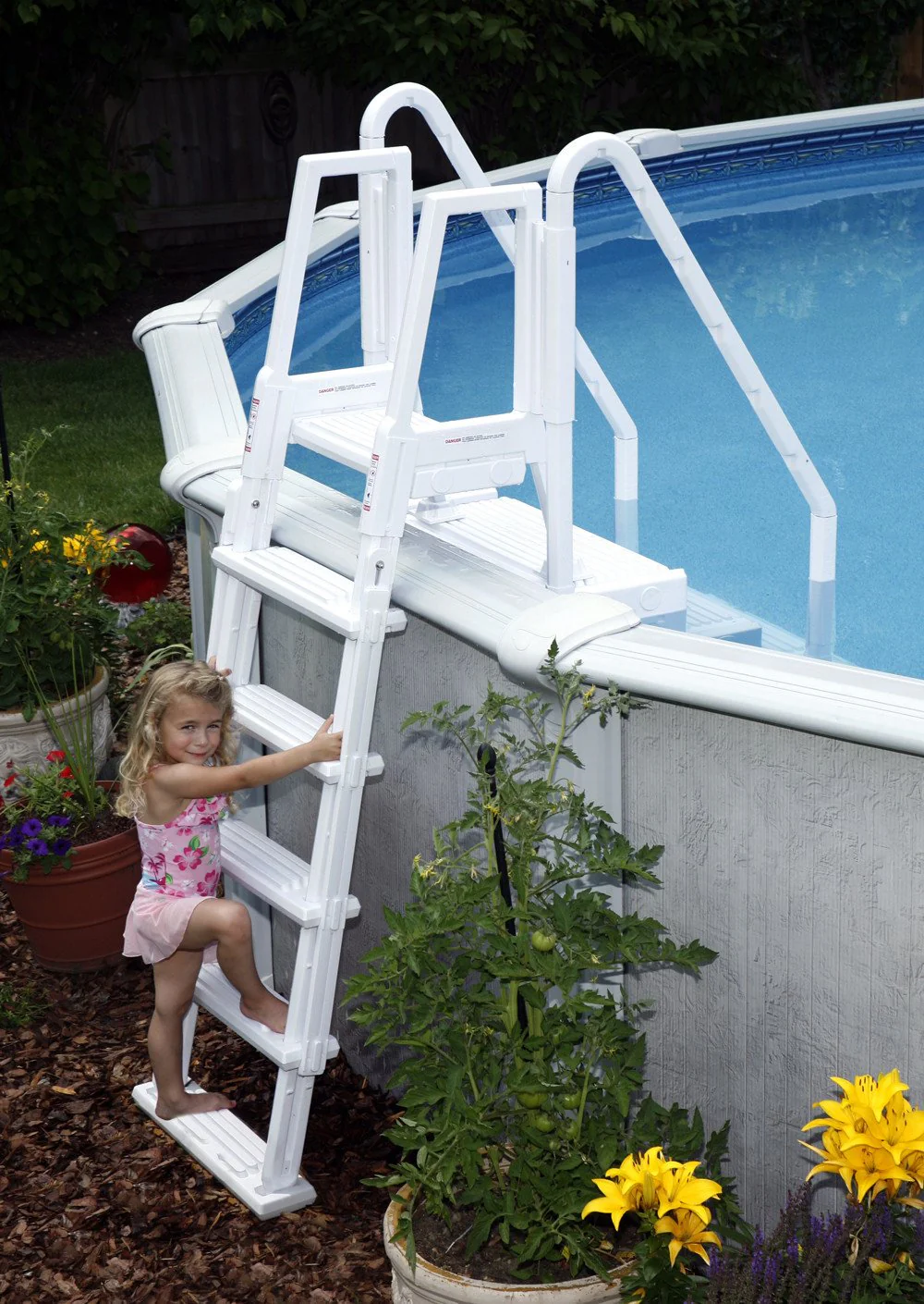 Easy Pool Step With Outside Ladder for Above Ground Pools - Image 3