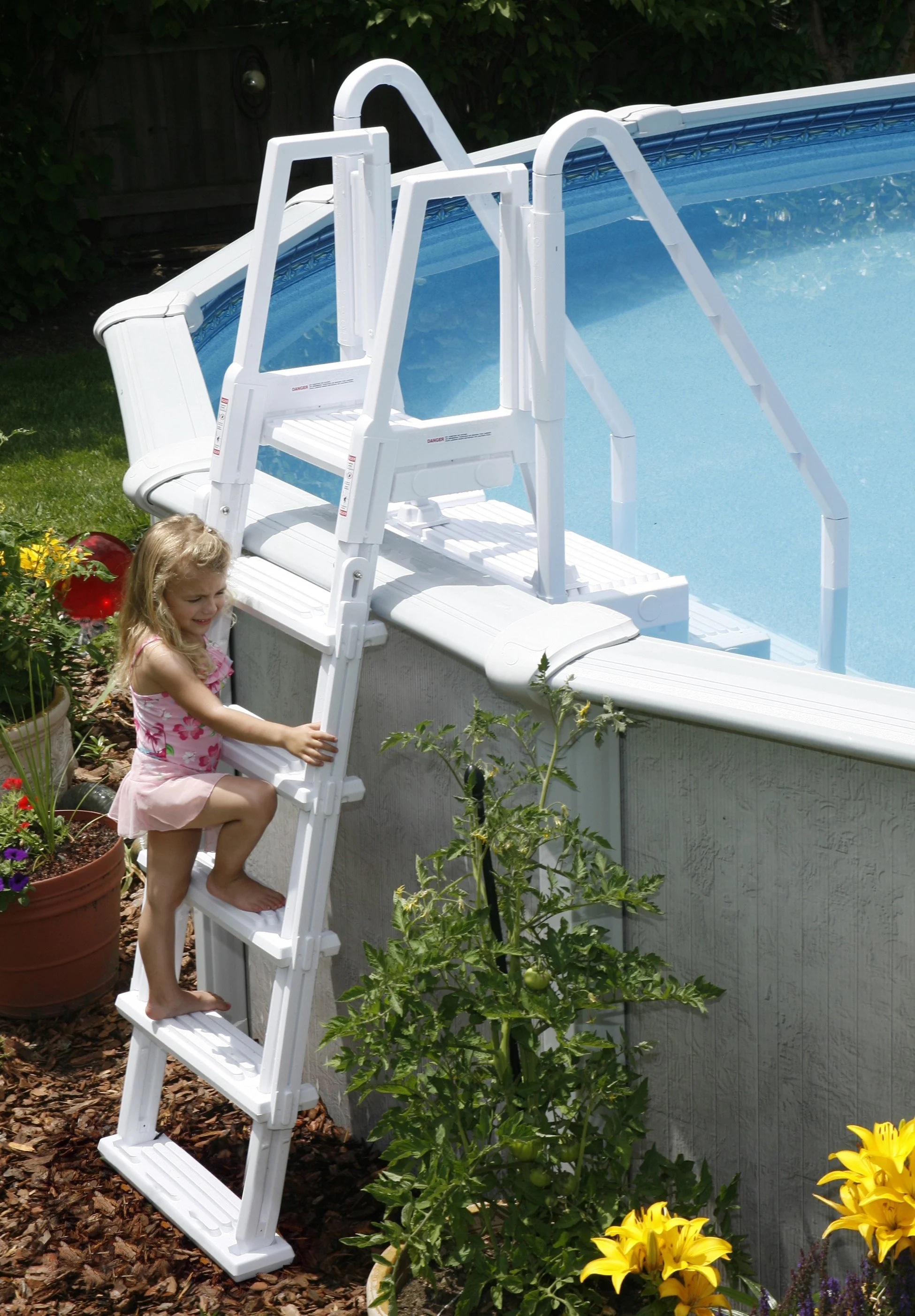 Easy Pool Step With Outside Ladder for Above Ground Pools - Image 4