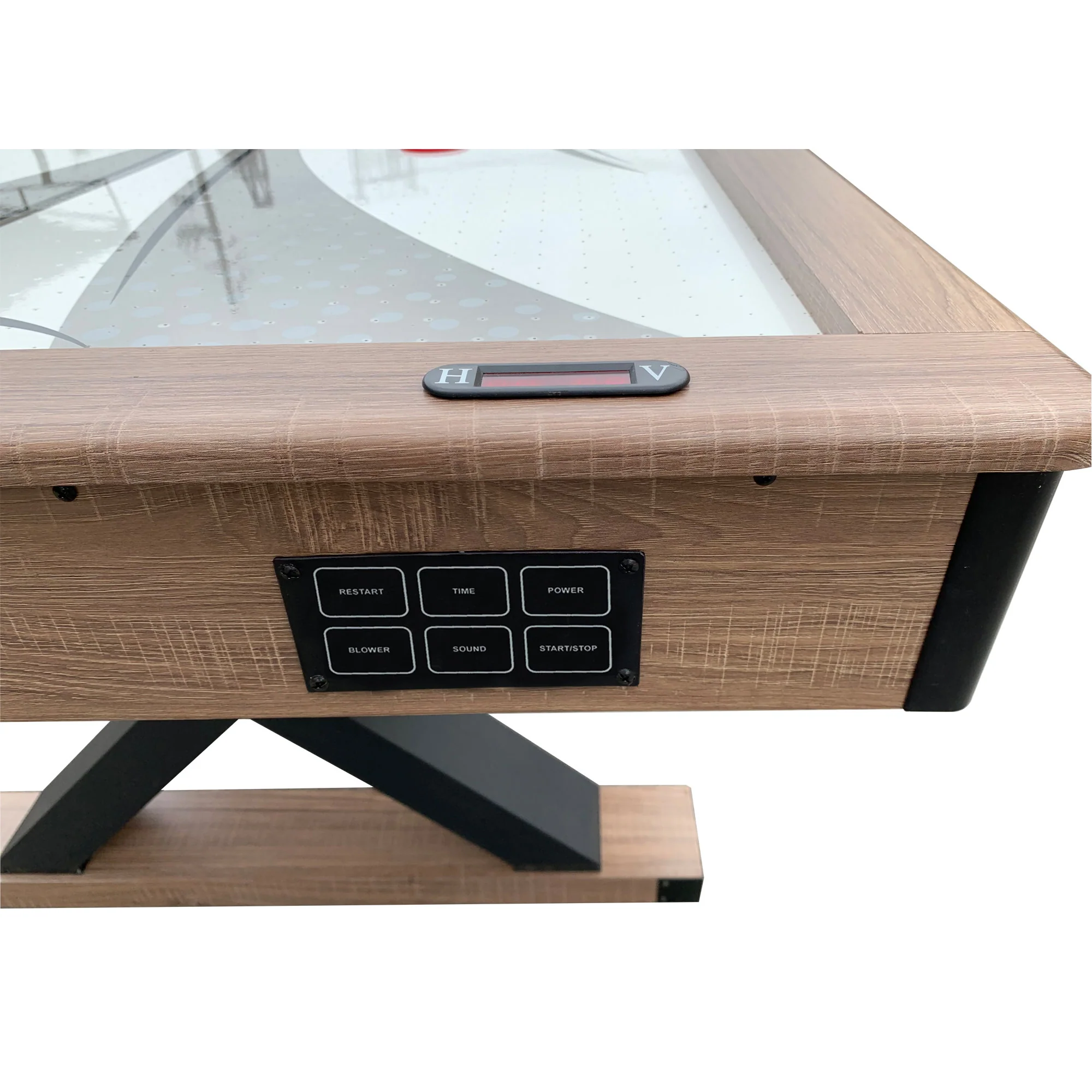 Excalibur 6-ft Driftwood Air Hockey Table with Table Tennis - Image 5