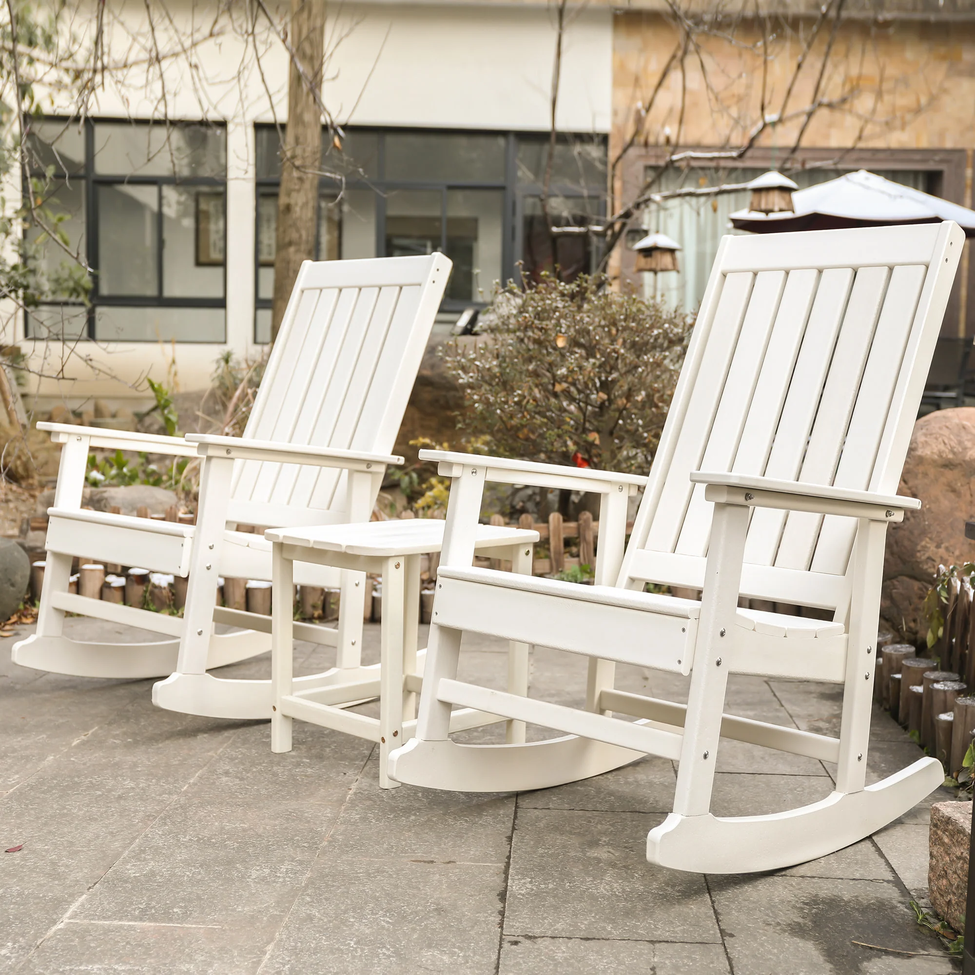 Ez-Care Tek-Wood Adirondack Rocker - White - Image 12