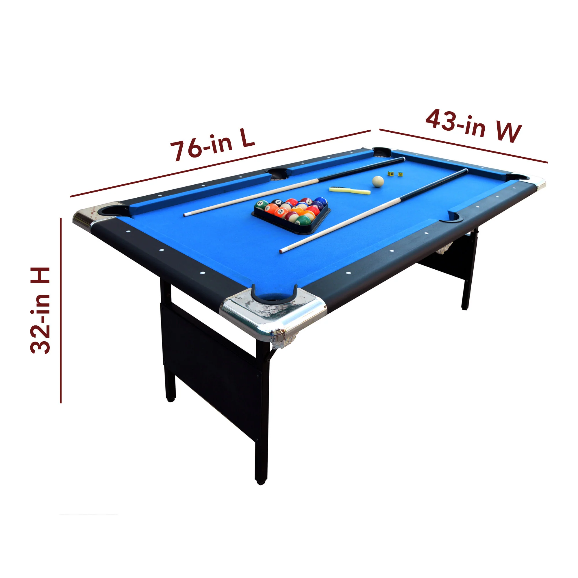 Fairmont 6-ft Portable Folding Billiards Pool Table - Image 4