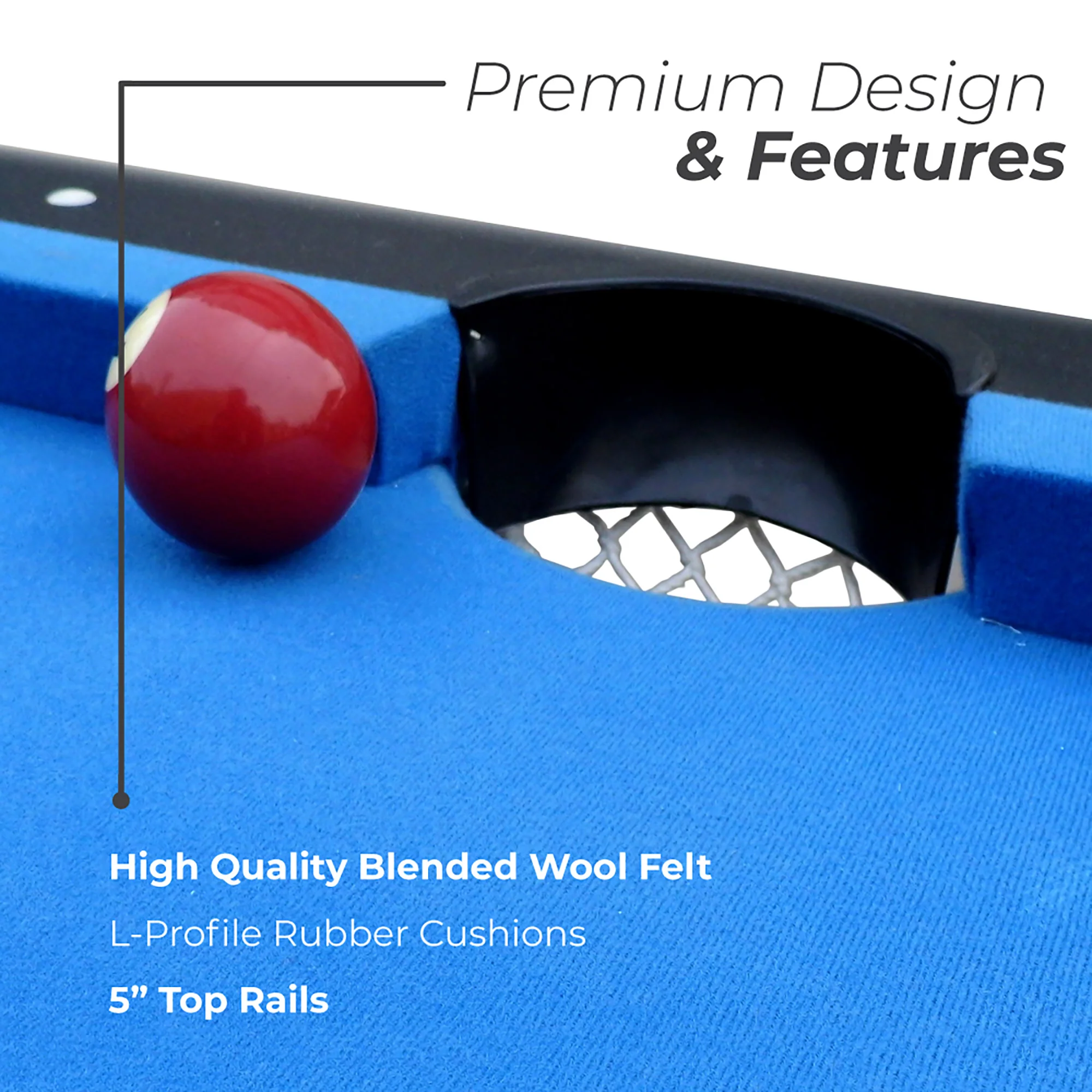 Fairmont 6-ft Portable Folding Billiards Pool Table - Image 6