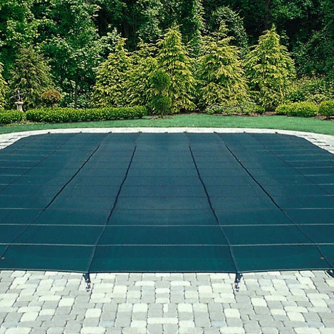 GLI Secur-A-Pool Swimming Pool Mesh Rectangle Safety Cover with Security Anchors - Image 6