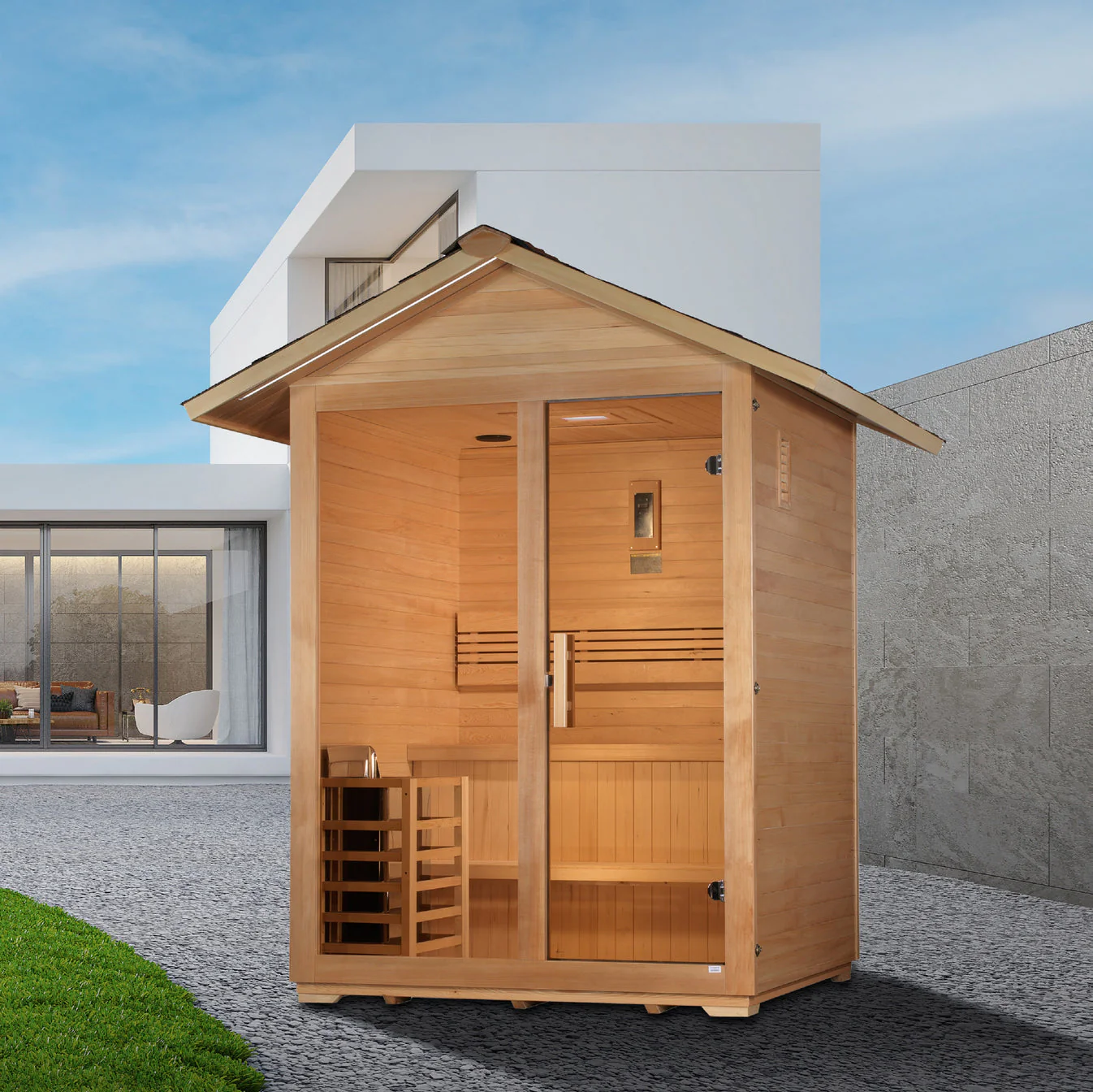 Golden Designs Arlberg 3 Person Traditional Outdoor Sauna - Image 4