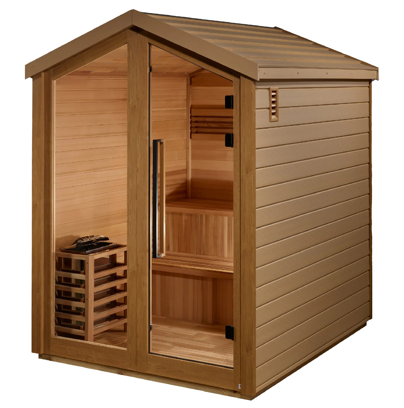 Golden Designs Kaarina 6 Person Barn Outdoor Traditional Sauna - Image 4