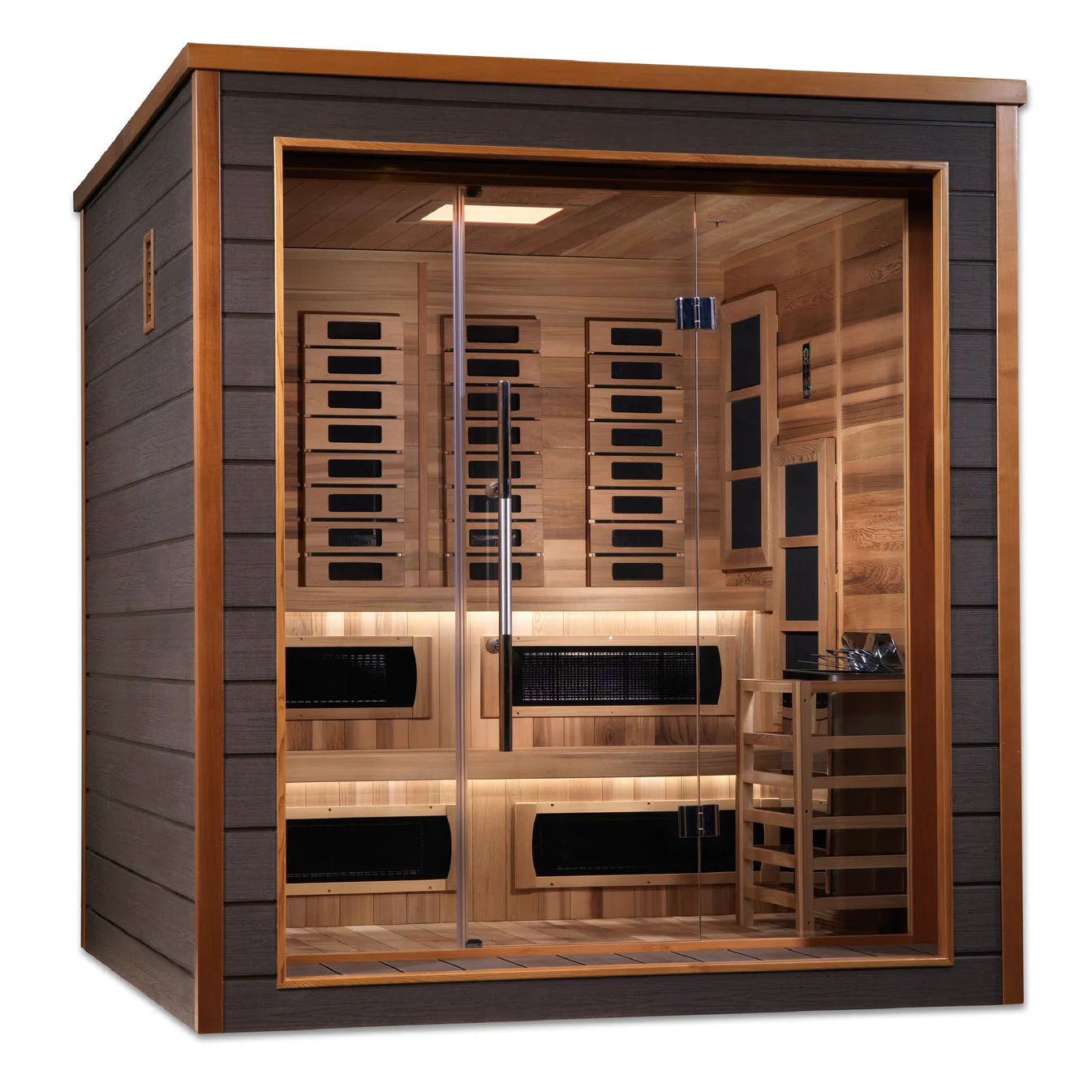 Golden Designs Karlstad 6 Person Outdoor-Indoor PureTech™ Hybrid Full Spectrum Sauna