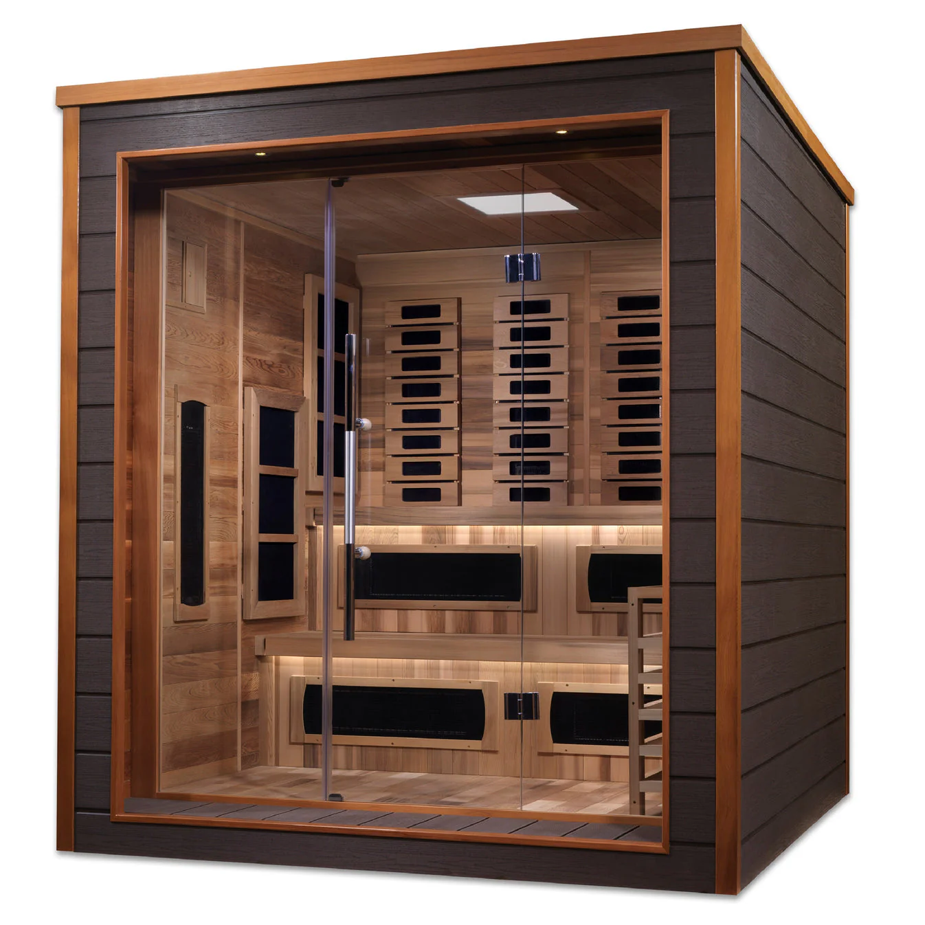 Golden Designs Karlstad 6 Person Outdoor-Indoor PureTech™ Hybrid Full Spectrum Sauna - Image 3