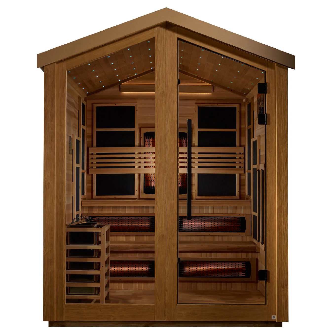 Golden Designs Kaskinen 6 Person Barn Hybrid (PureTech™ Full Spectrum IR or Traditional Stove) Outdoor Sauna - Image 2