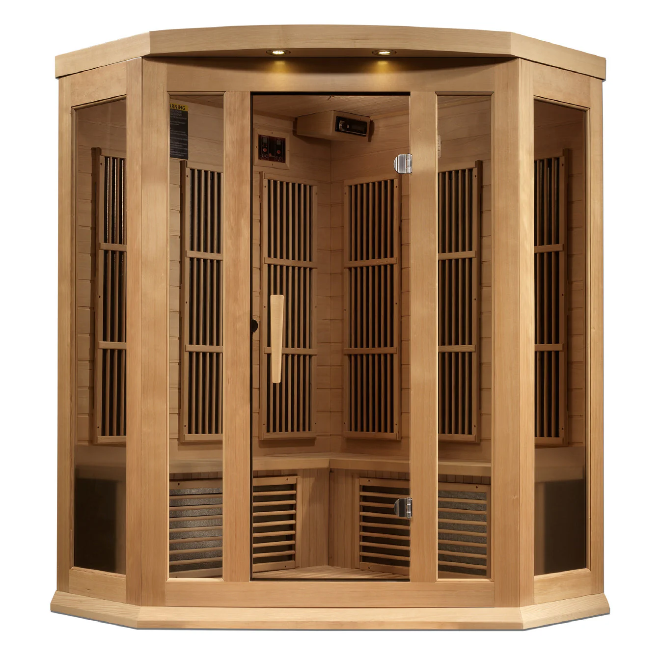 Maxxus 3 Person Corner Near Zero EMF FAR IR Sauna - Image 2