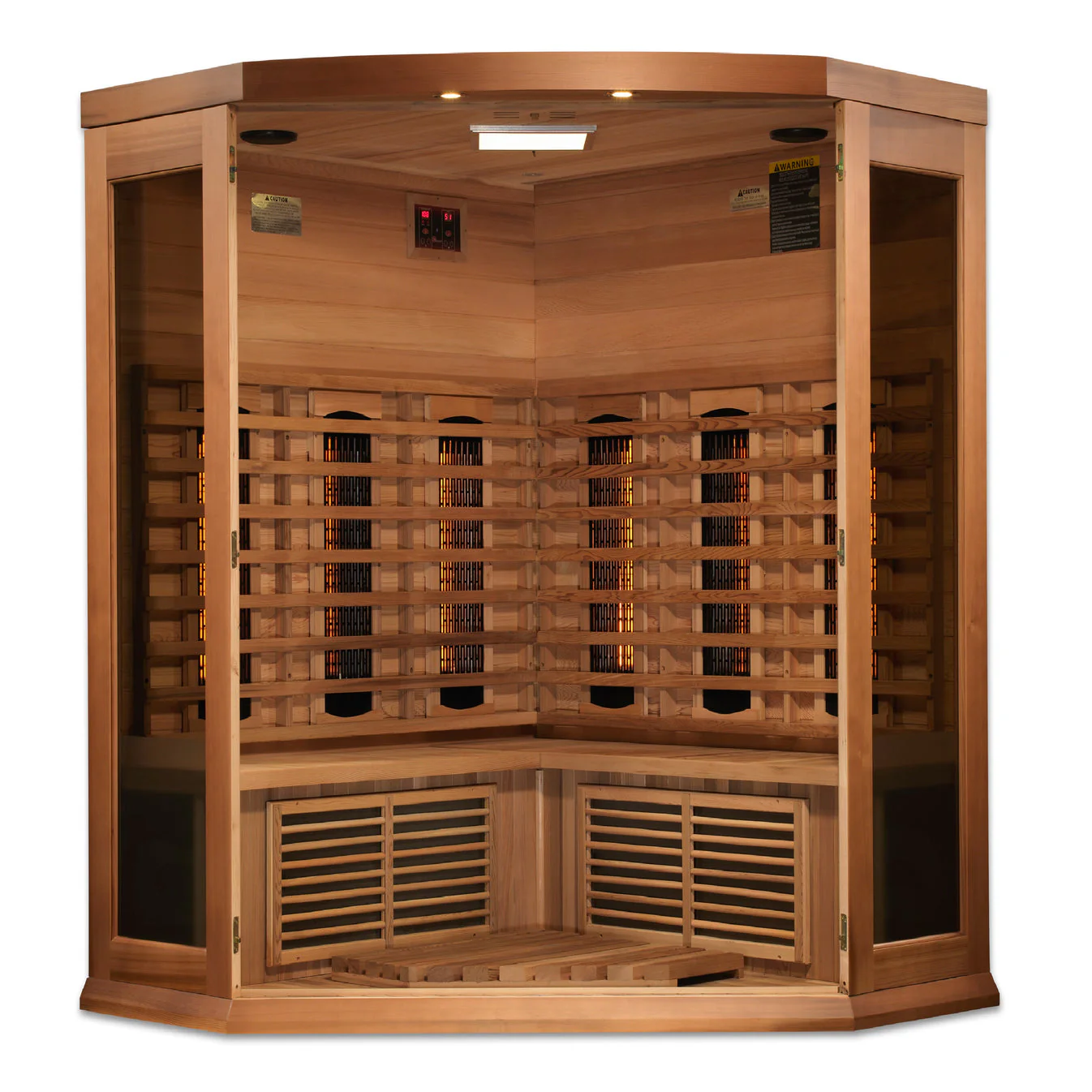 Maxxus 3 Person Full Spectrum IR Corner Sauna - Image 4