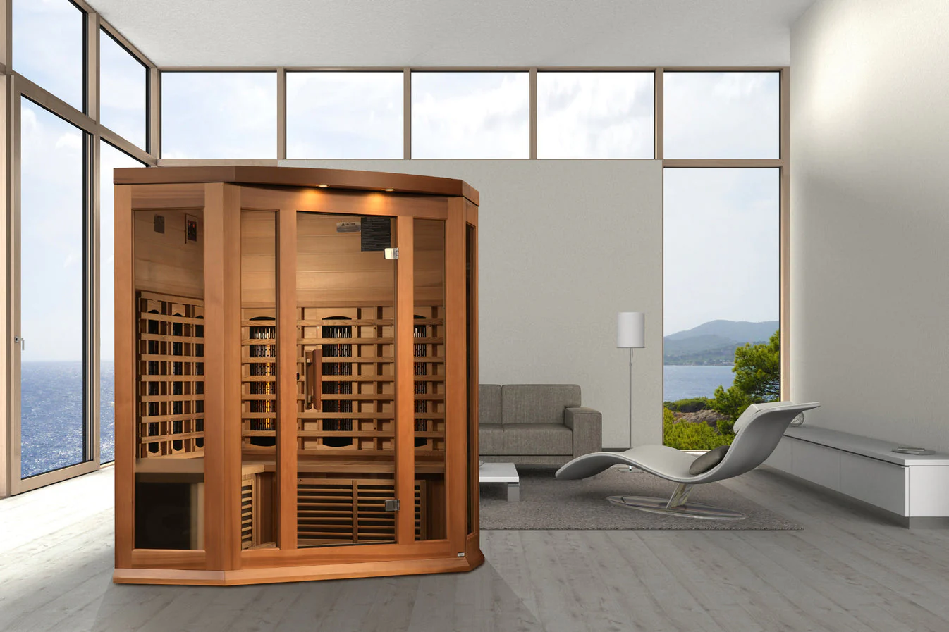 Maxxus 3 Person Full Spectrum IR Corner Sauna - Image 5