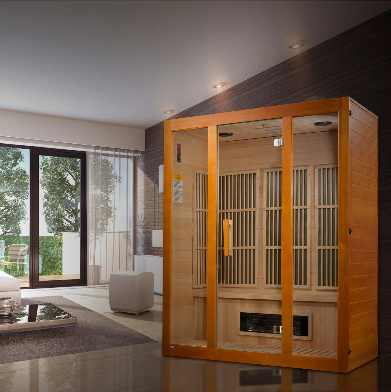 Maxxus Alpine Dual Tech 3 person Low EMF FAR IR Sauna - Image 4