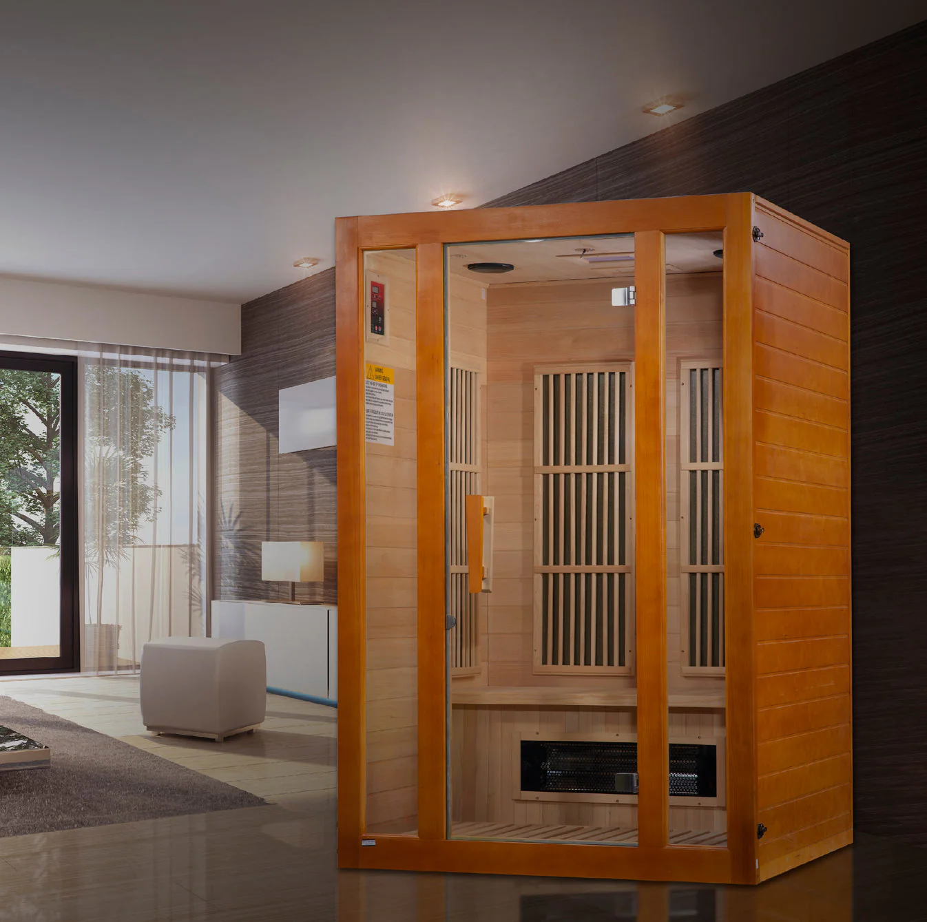 Maxxus Aspen Dual Tech 2 person Low EMF FAR IR Sauna - Image 4