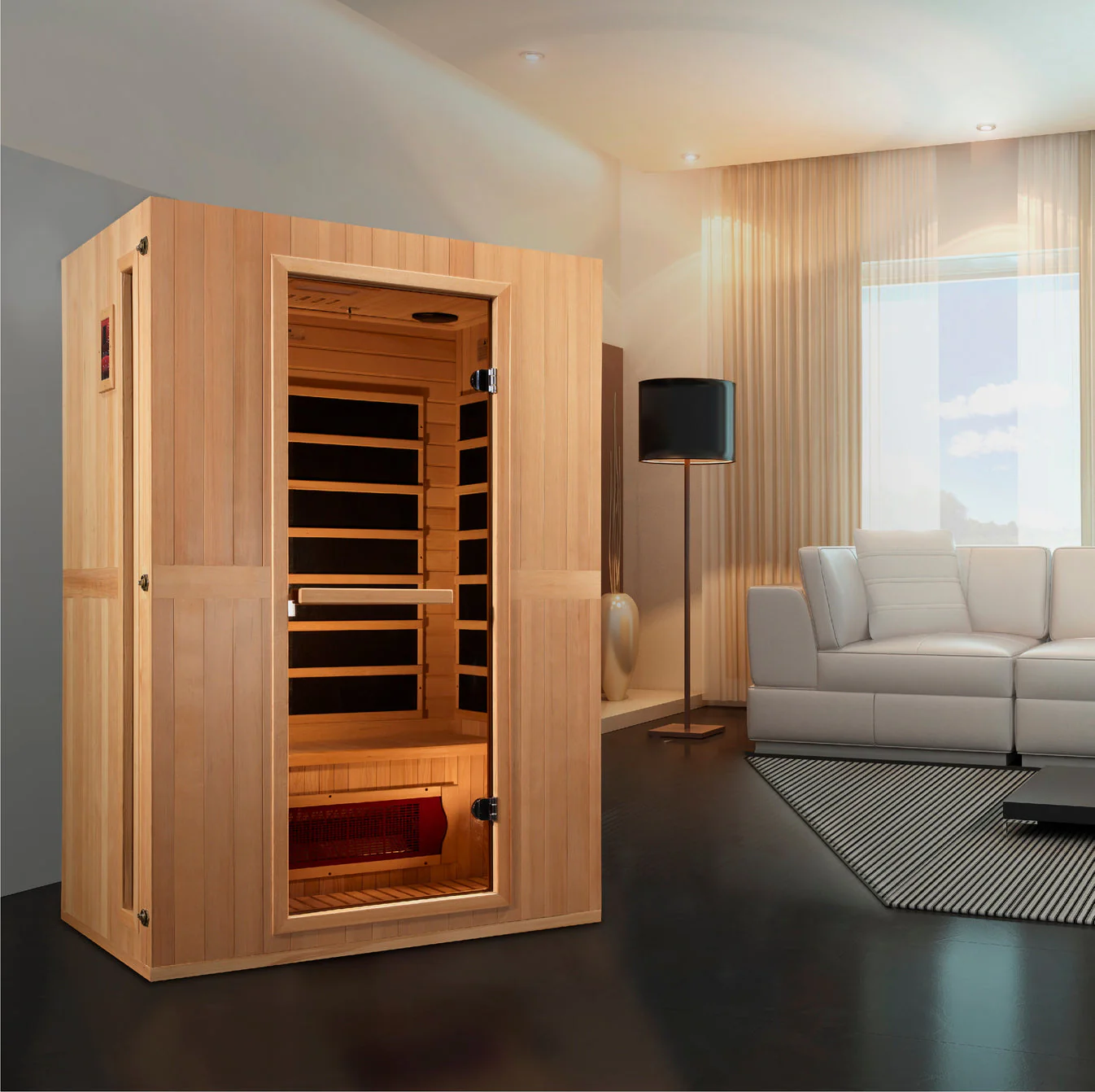 Maxxus Serenity Dual Tech 2 Person Low EMF FAR IR Sauna - Image 4
