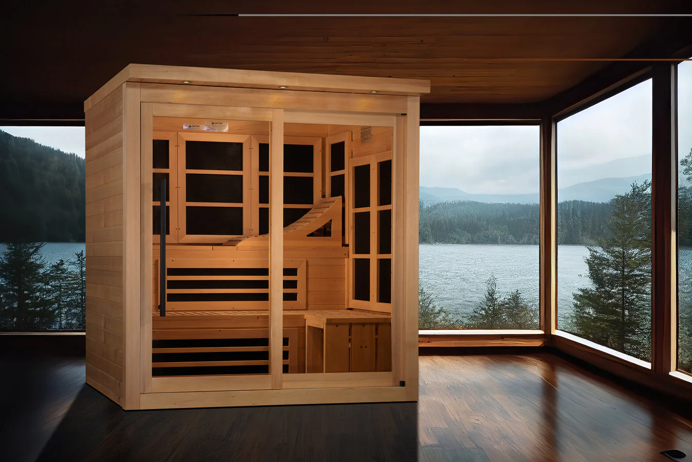 Golden Designs Monaco Limited Edition Elite 6 Person Near Zero EMF Far IR Sauna - Image 4