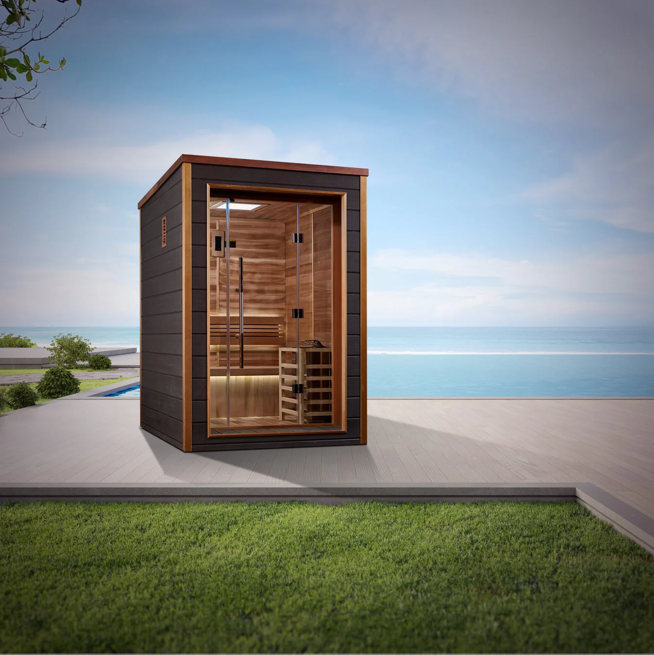 Golden Designs Narvik 2 Person Outdoor-Indoor Traditional Sauna - Image 4