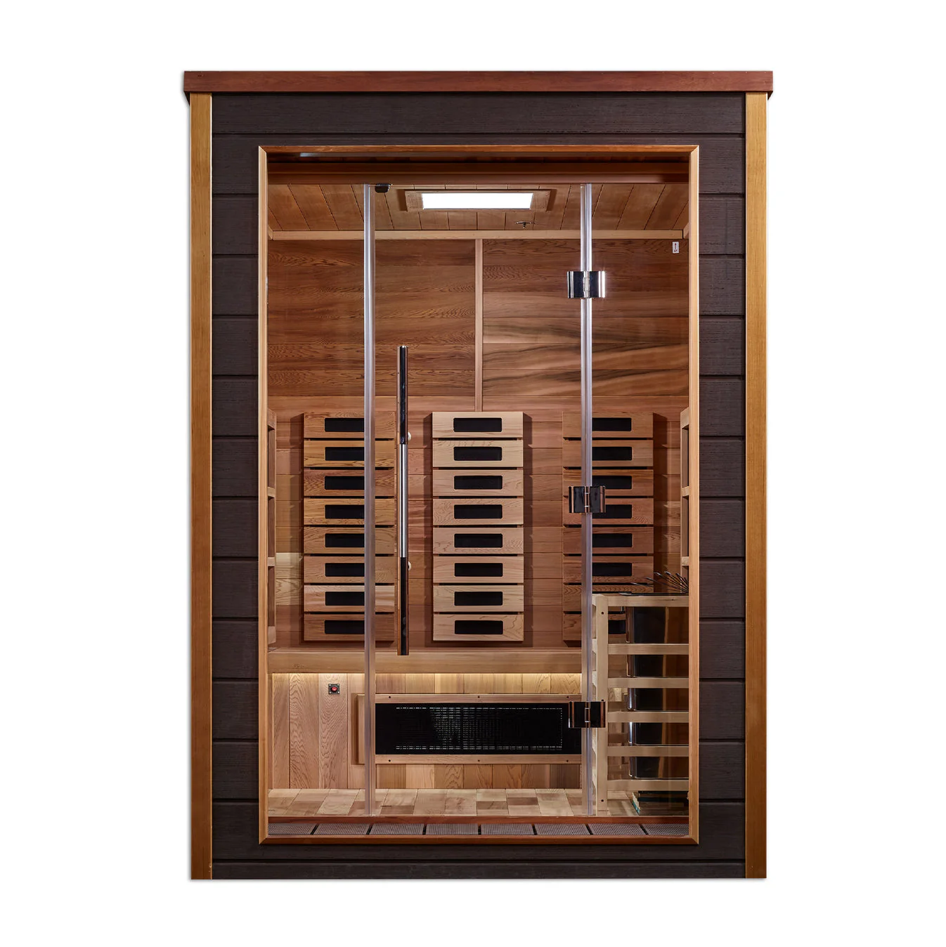 Golden Designs Nora 2 Person Outdoor-Indoor PureTech™ Hybrid Full Spectrum Sauna - Image 2