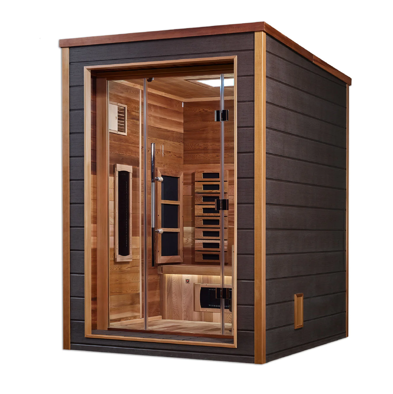 Golden Designs Nora 2 Person Outdoor-Indoor PureTech™ Hybrid Full Spectrum Sauna - Image 3