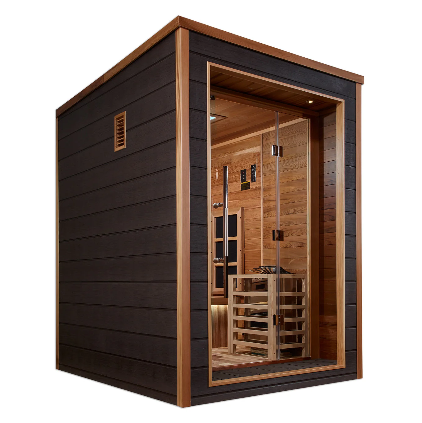 Golden Designs Nora 2 Person Outdoor-Indoor PureTech™ Hybrid Full Spectrum Sauna - Image 4