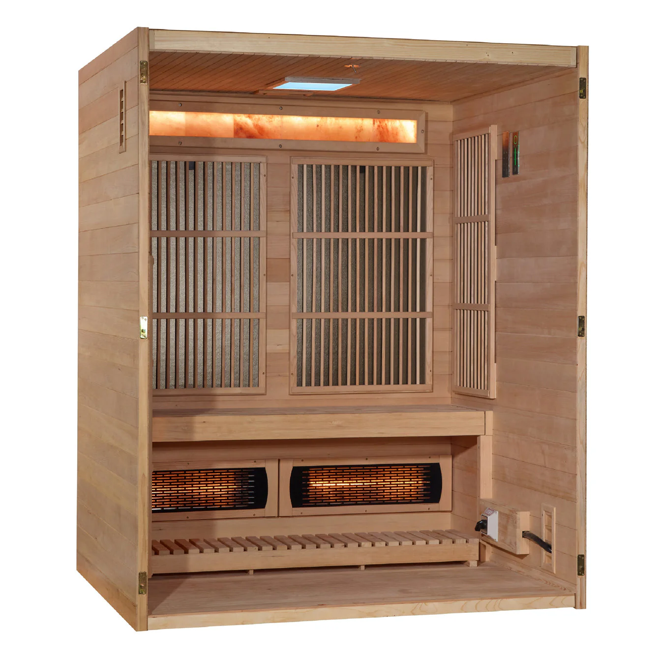 Golden Designs Soria 3 Person Hybrid Sauna (Indoor) Full Spectrum and Harvia Traditional Stove - Image 5
